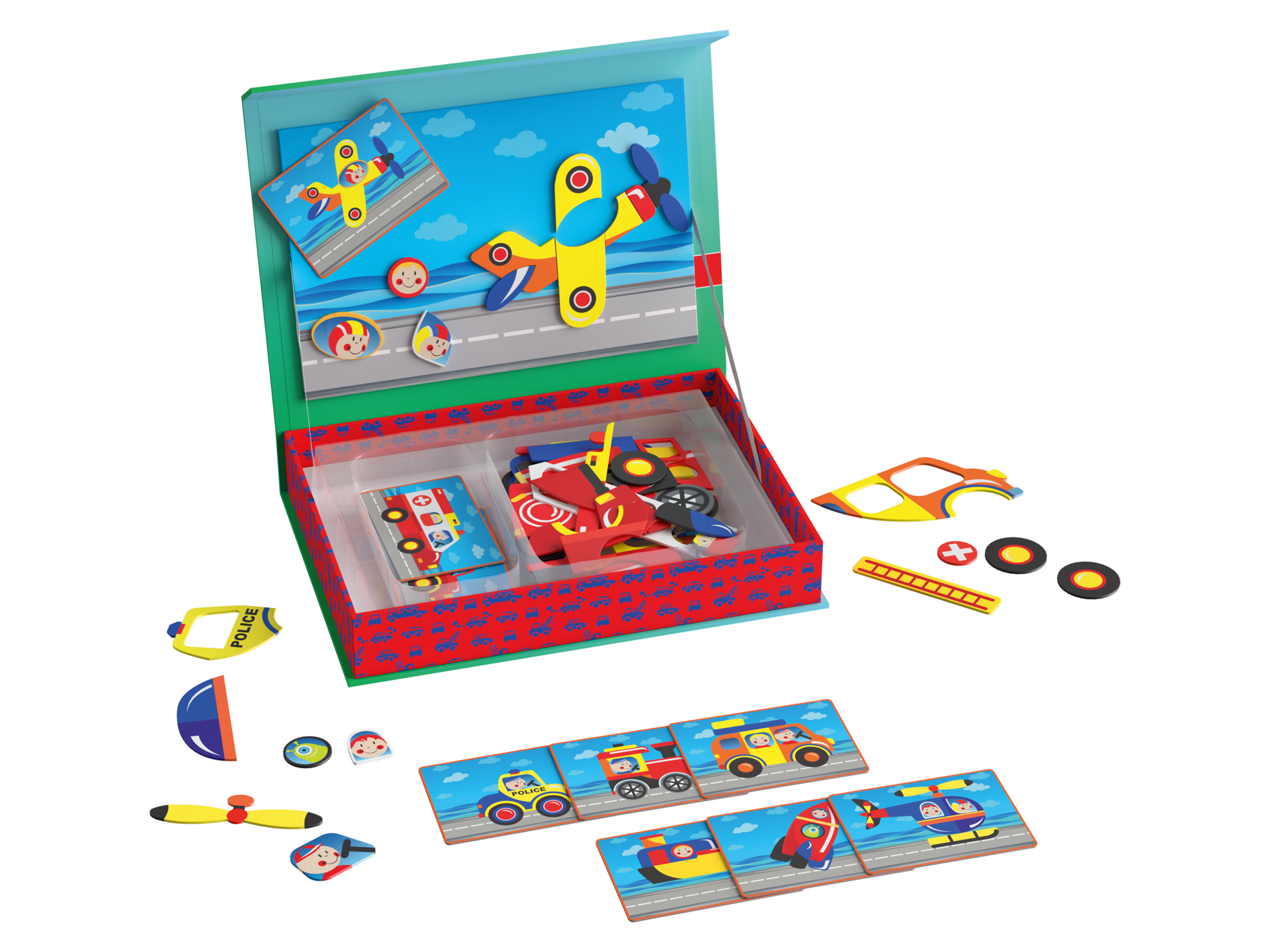 Playtive Magnetische puzzel (Voertuigen)