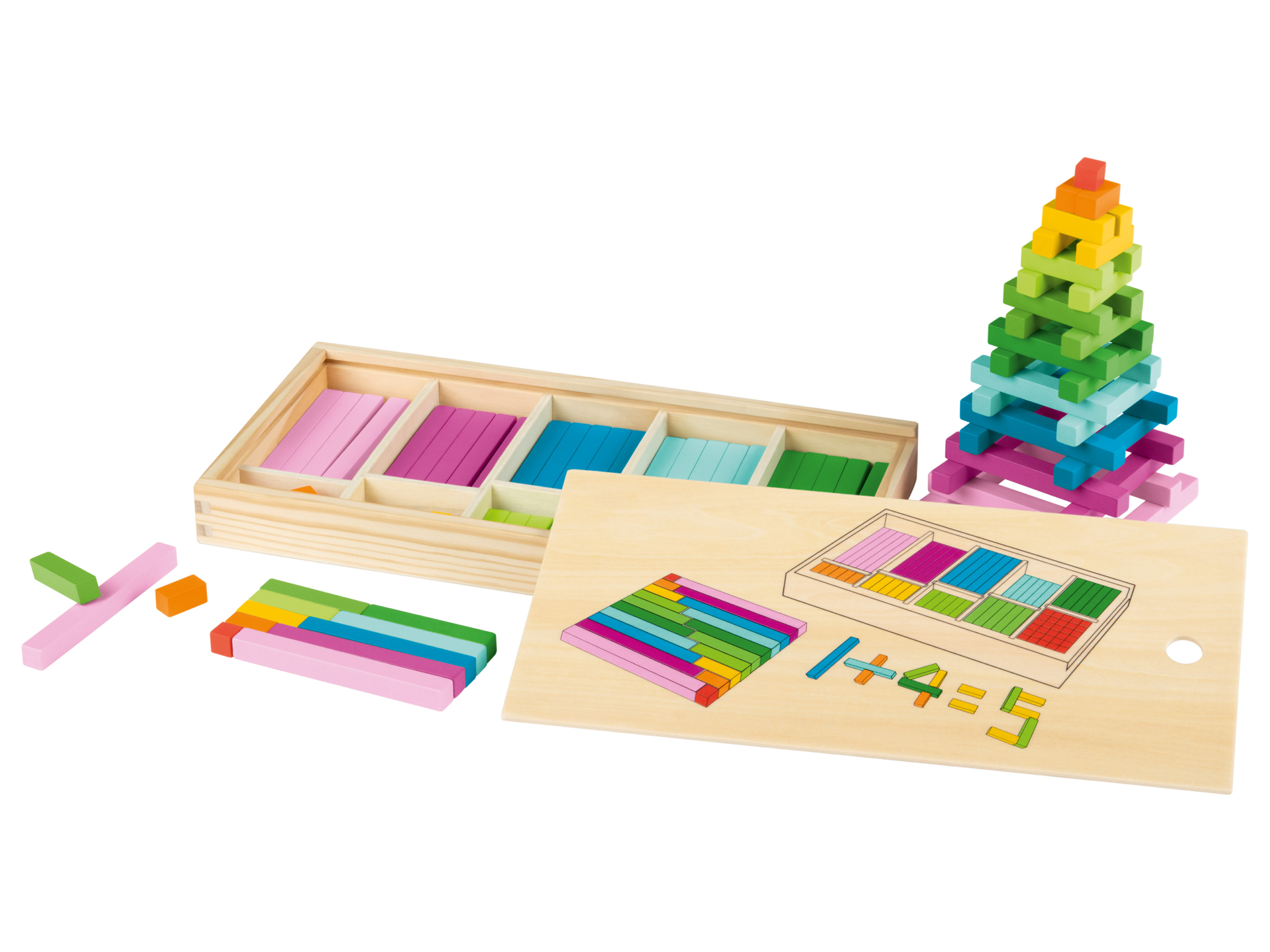 Playtive Houten rekenspel (Houten telstokjes)