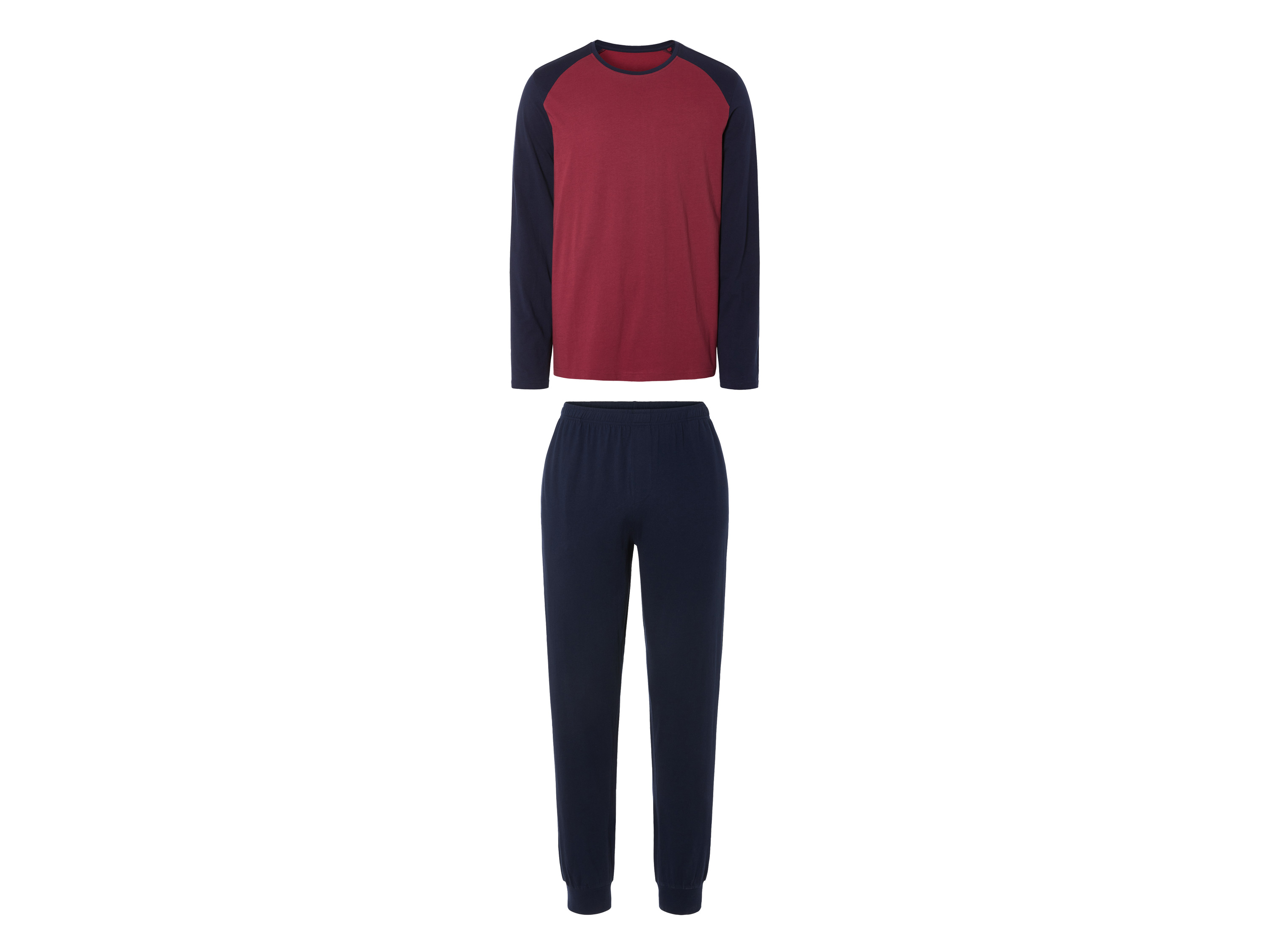 LIVERGY Heren pyjama (M (48/50), Rood/donkerblauw)