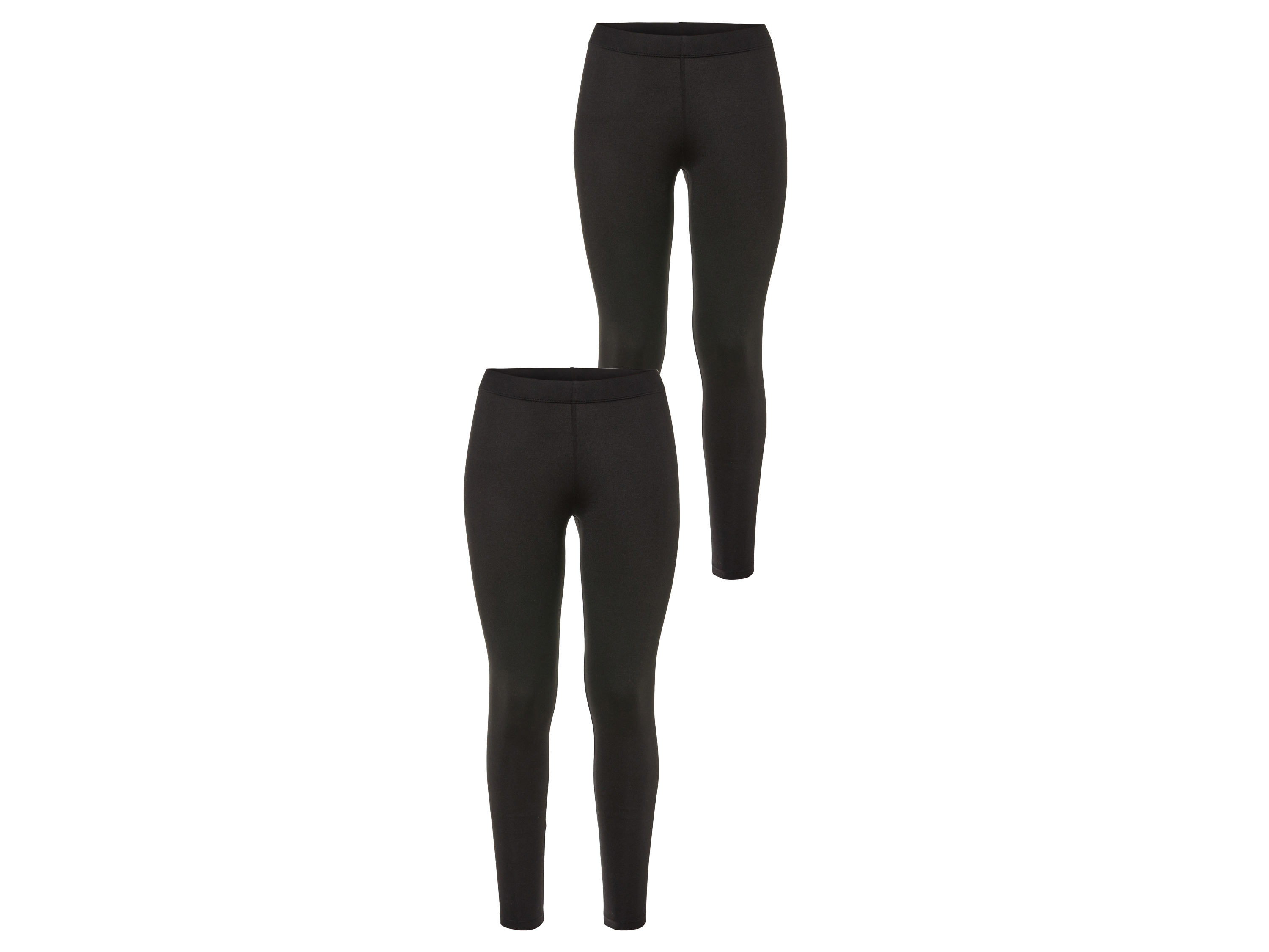 esmara 2 paar dames leggings (M (40/42), Zwart)