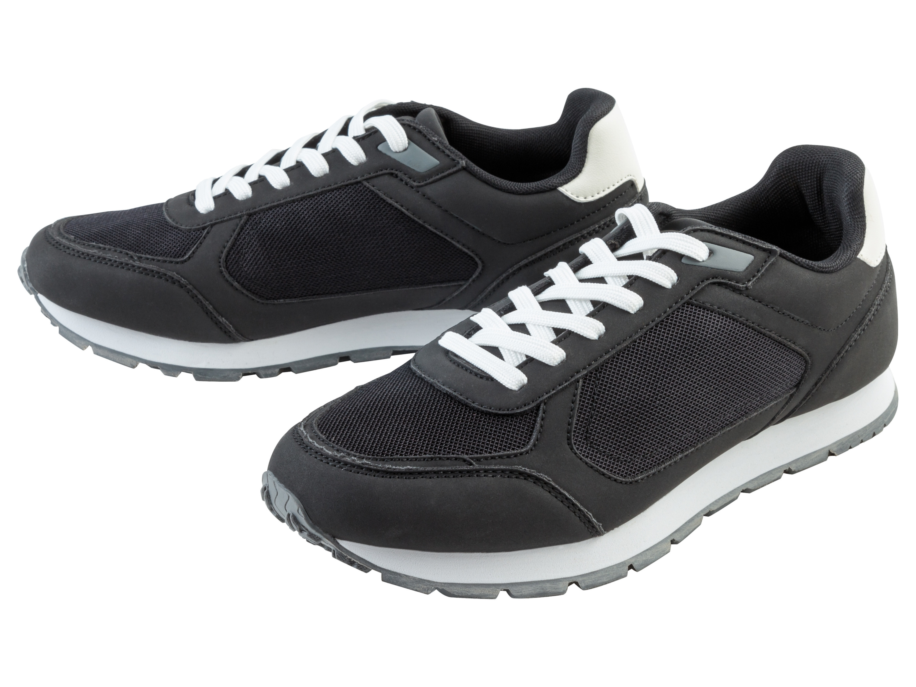 LIVERGY Heren sneakers (Zwart/wit, 45)