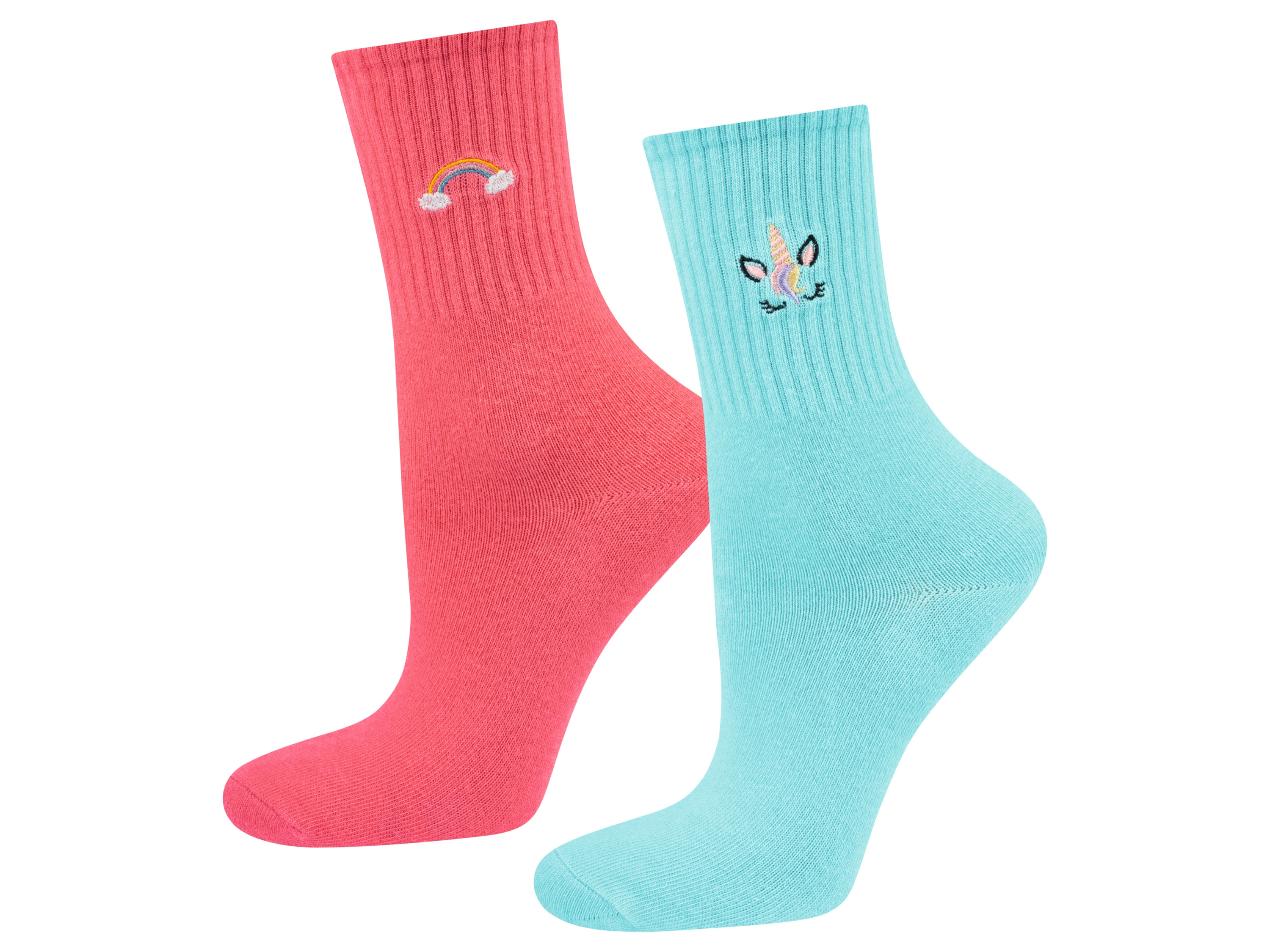 Soxo 2 paar kinder sokken (31-34, Eenhoorn)