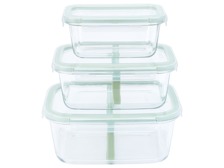 Ga naar volledige schermweergave: LIVARNO home Glazen lunchboxenset - afbeelding 2