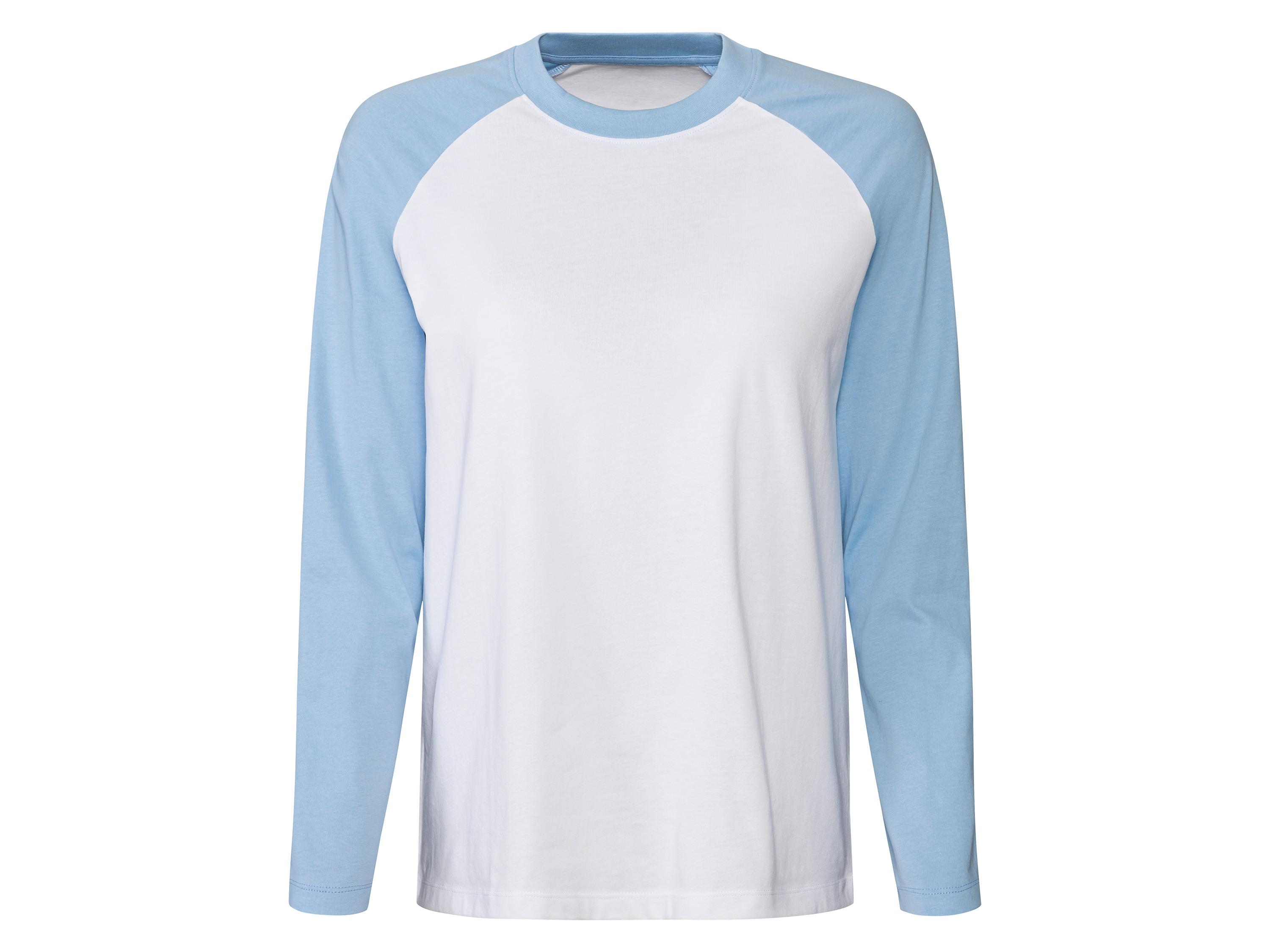 esmara Dames shirt met lange mouwen (L (44-46), Blauw/wit)