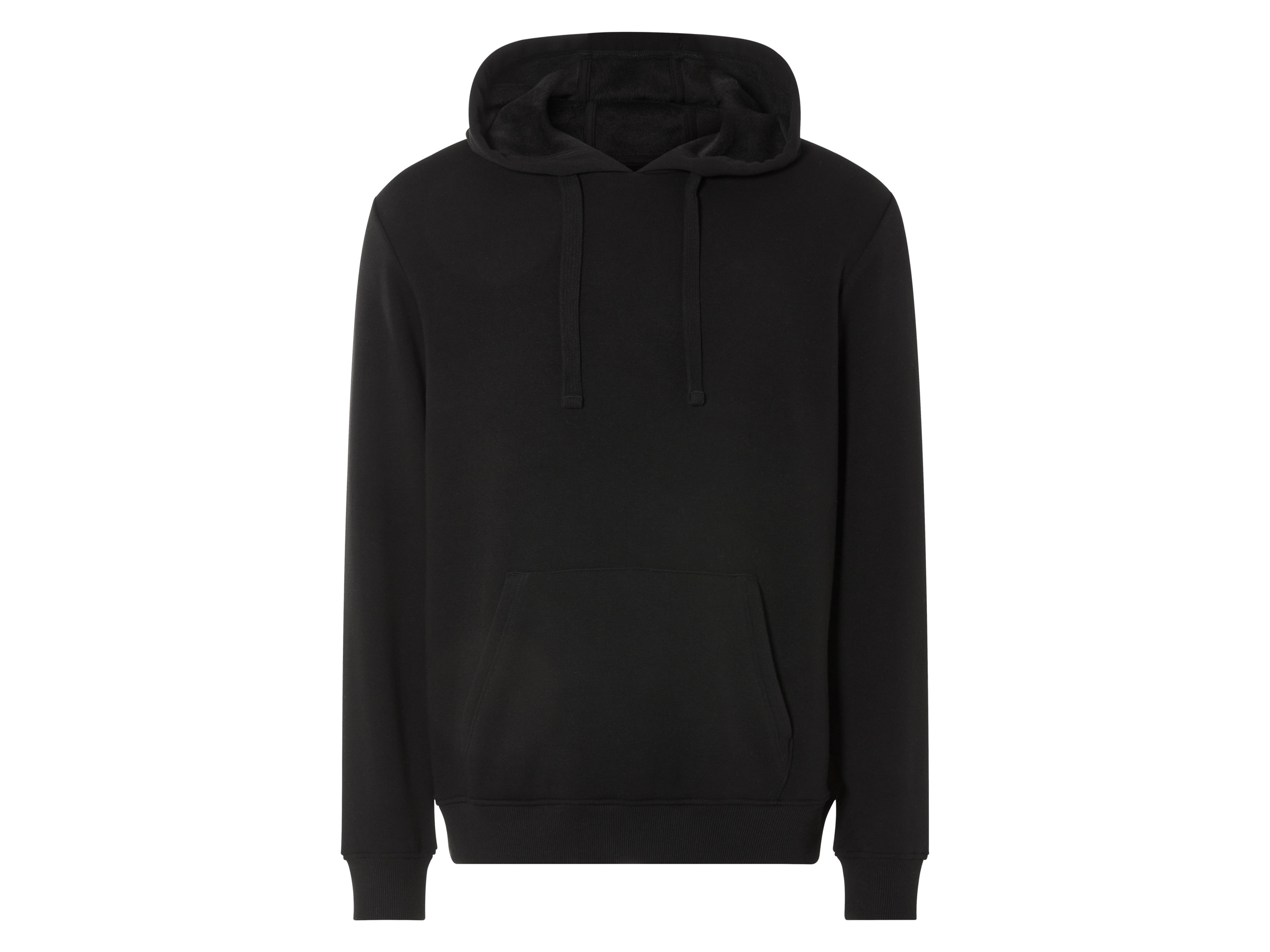 LIVERGY Heren hoodie met teddyvoering (M (48/50), Zwart)