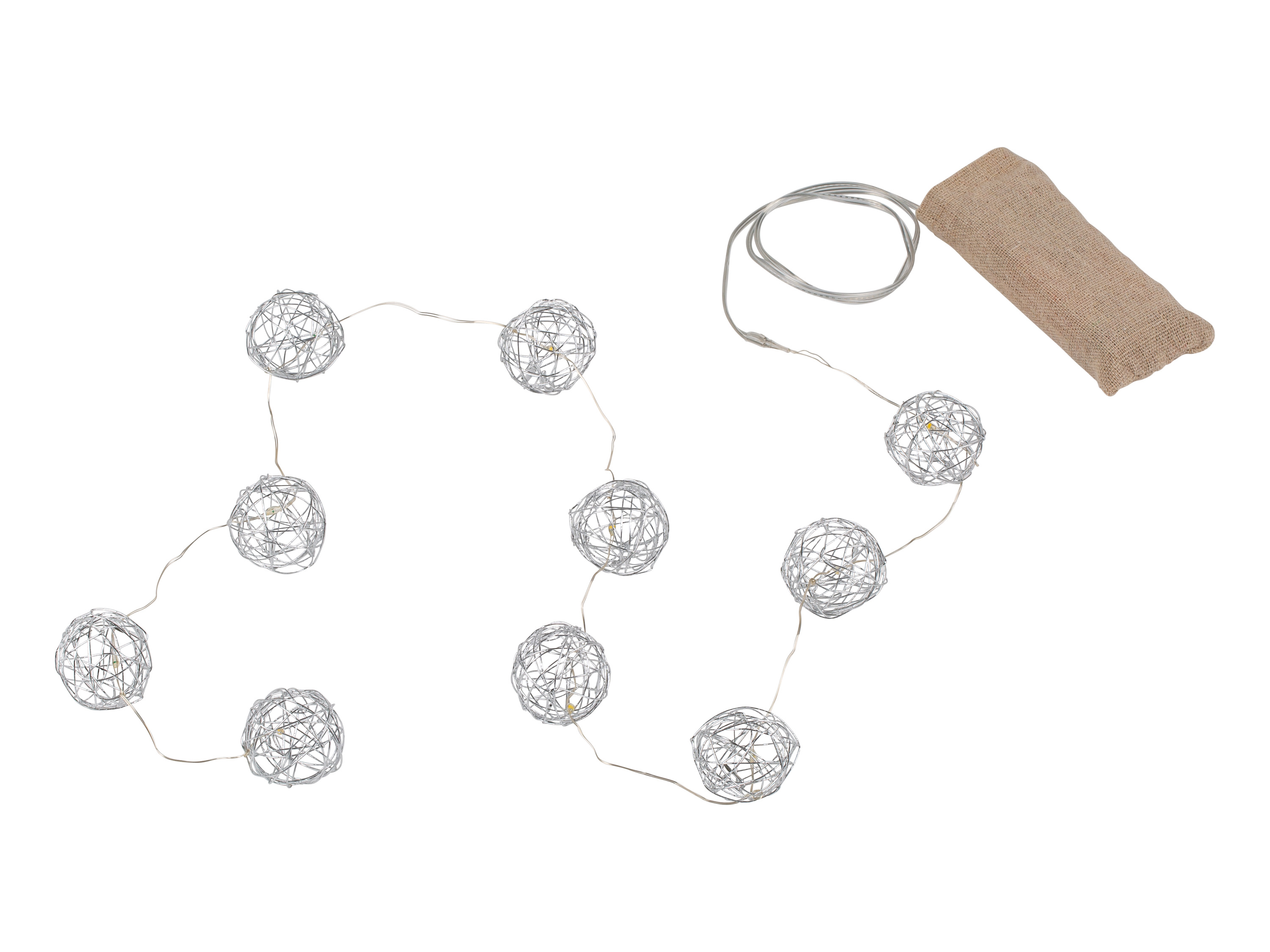 LIVARNO home LED-lichtdecoratie met 6-uurs timer (Zilveren draad)