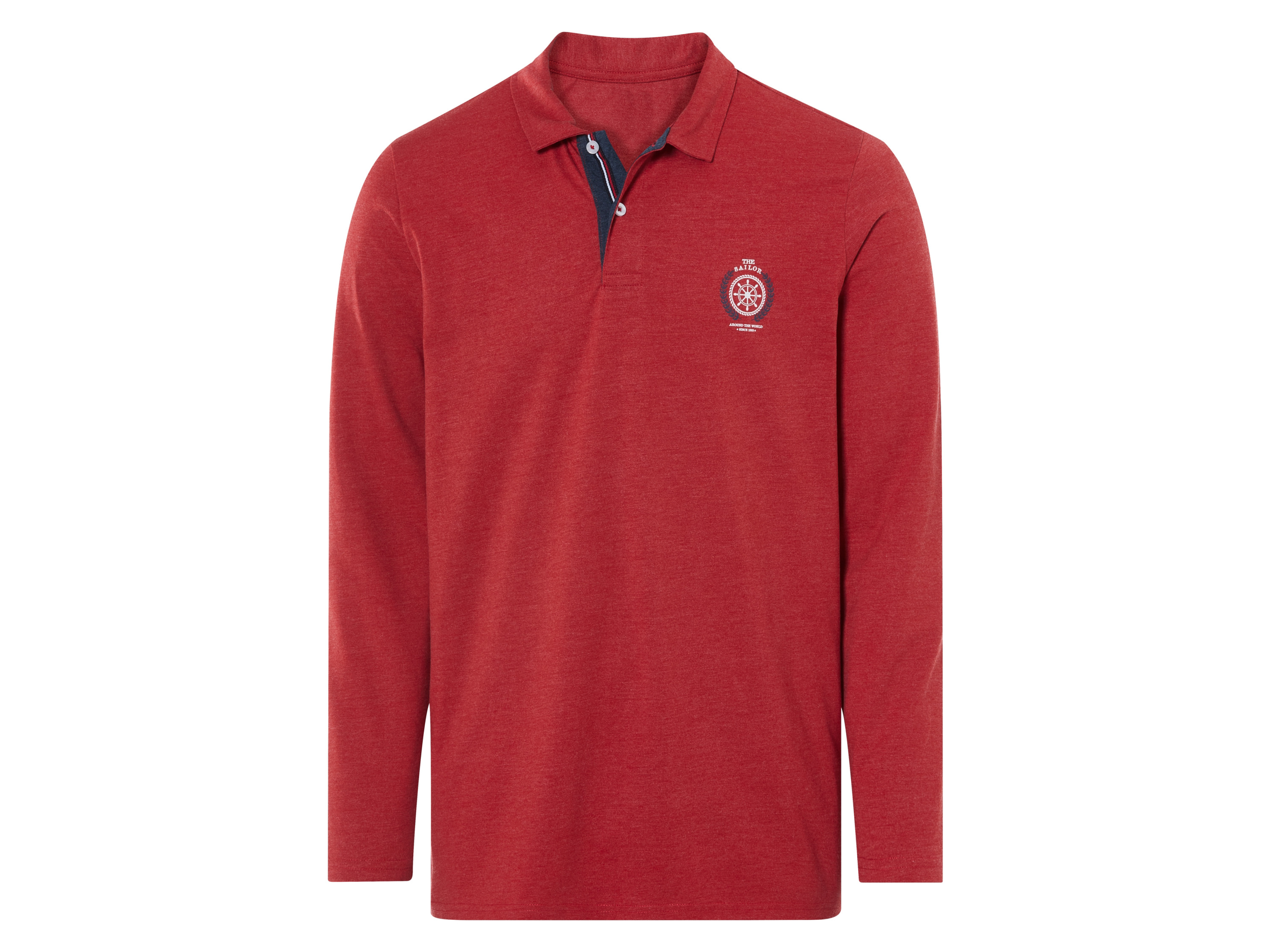 LIVERGY Heren poloshirt (Rood, M(48/50))