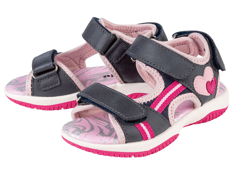 lupilu Peuters meisjes sandalen met klittenband (leeftijd 2 tot 4 jaar, 25, Marineblauw)