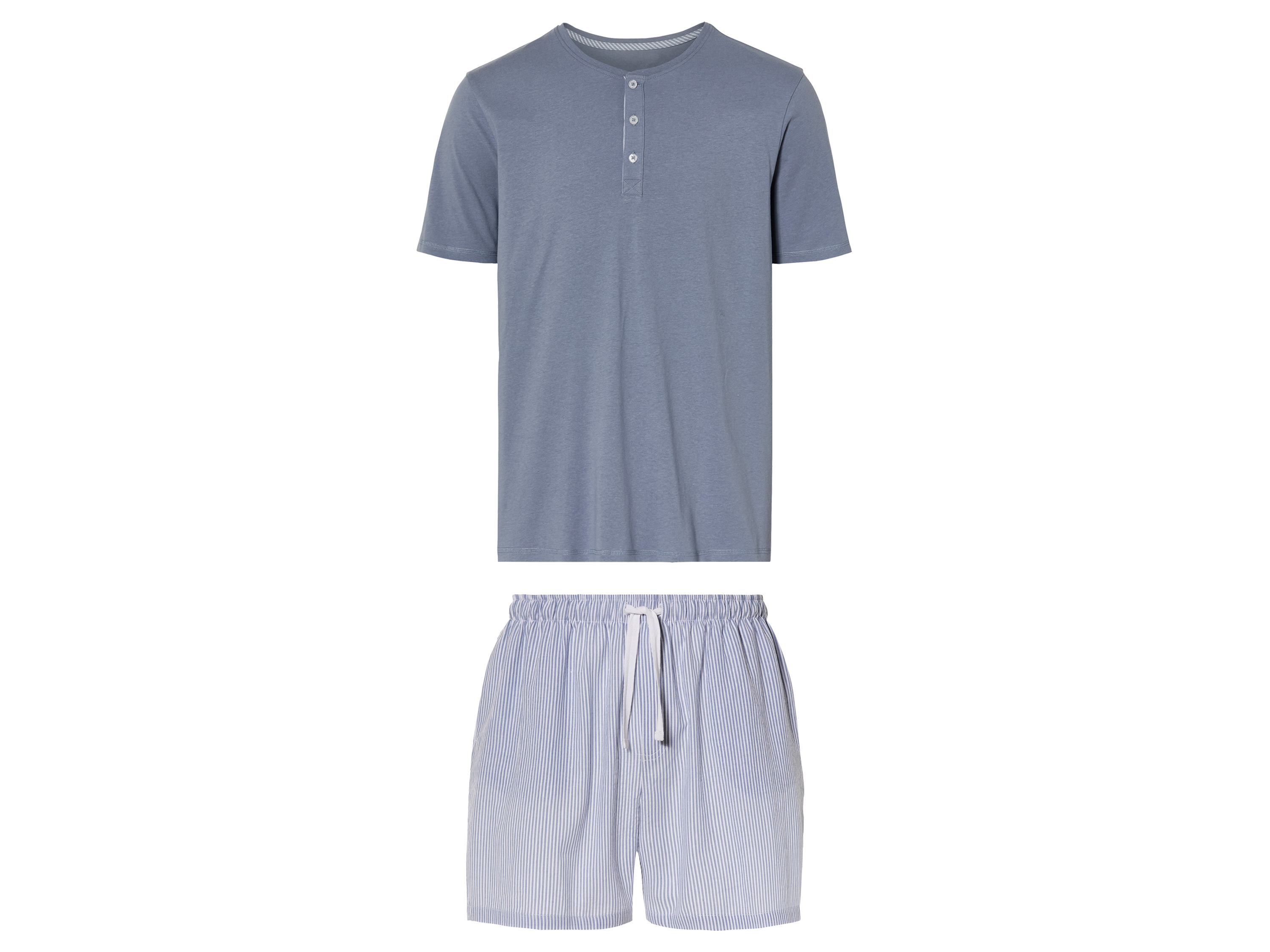 LIVERGY Heren pyjama met short (XL (56/58), Blauw)
