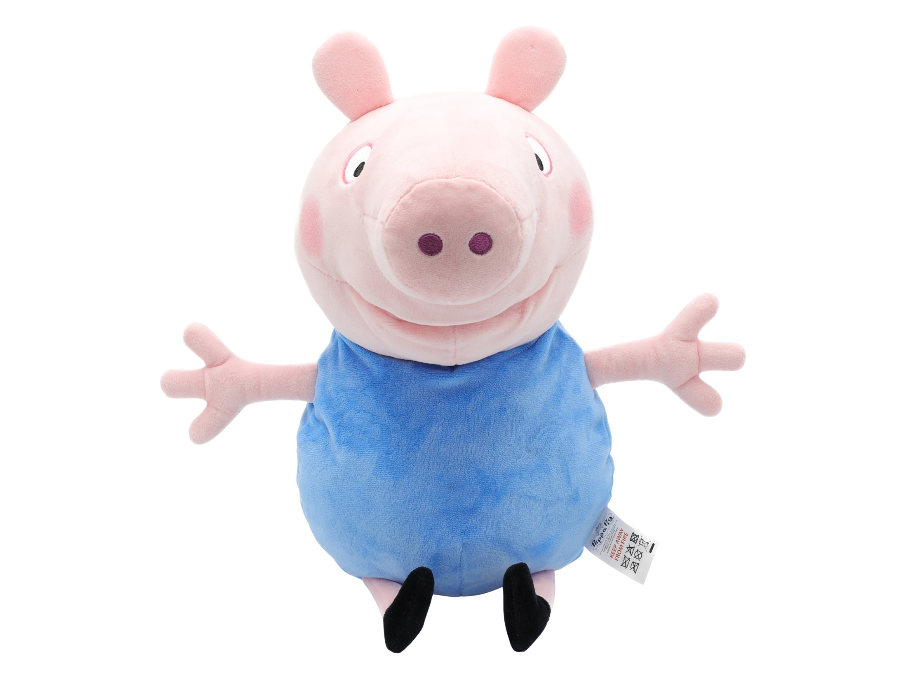 Peppa Pig Handpop Knuffel George 50cm blauw