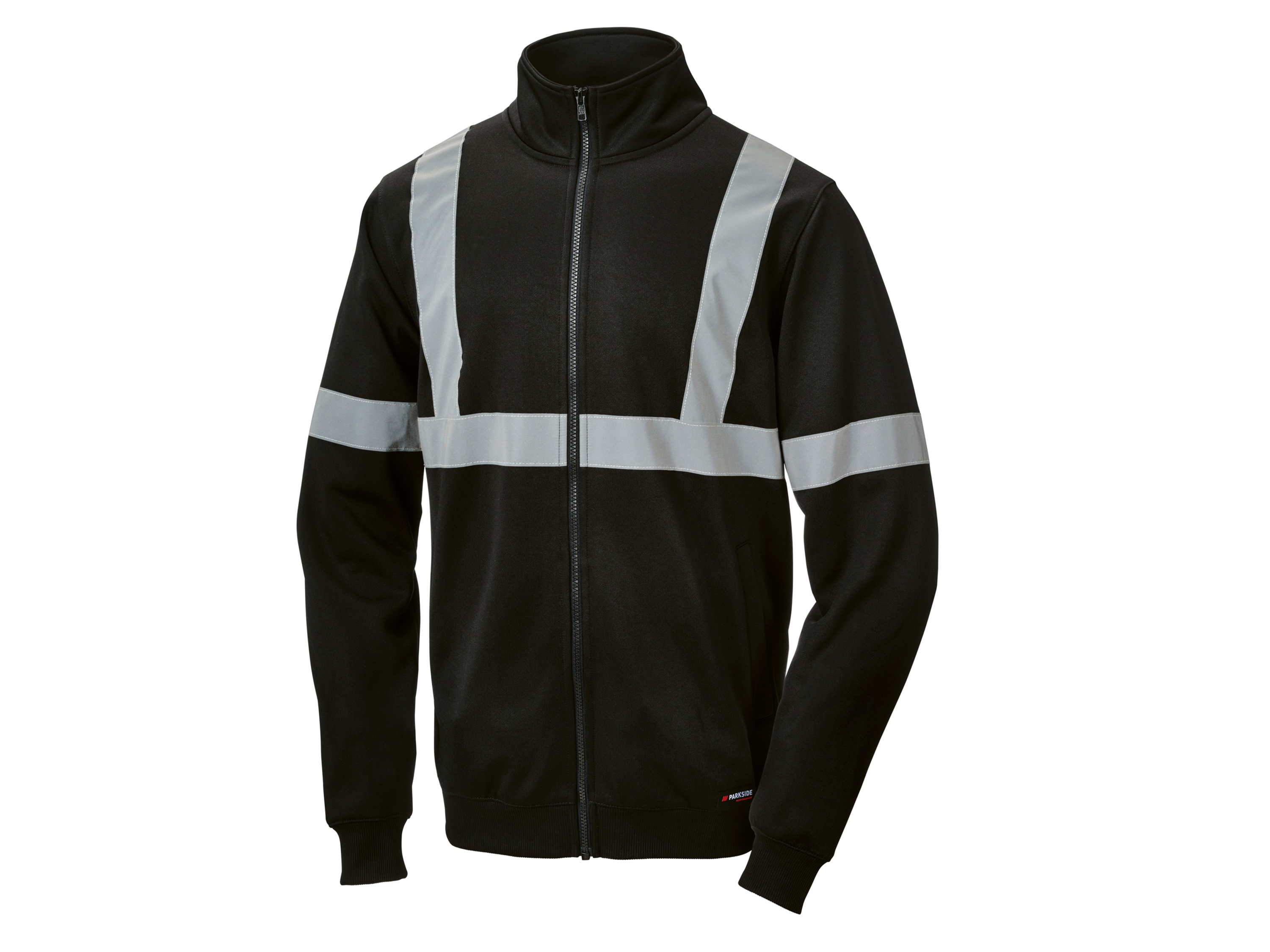 PARKSIDE PERFORMANCE Heren sweatjack met reflectoren (S (44-46), Zwart)