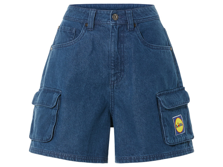 Ga naar volledige schermweergave: esmara® Dames jeansshort met Lidl-print - afbeelding 2