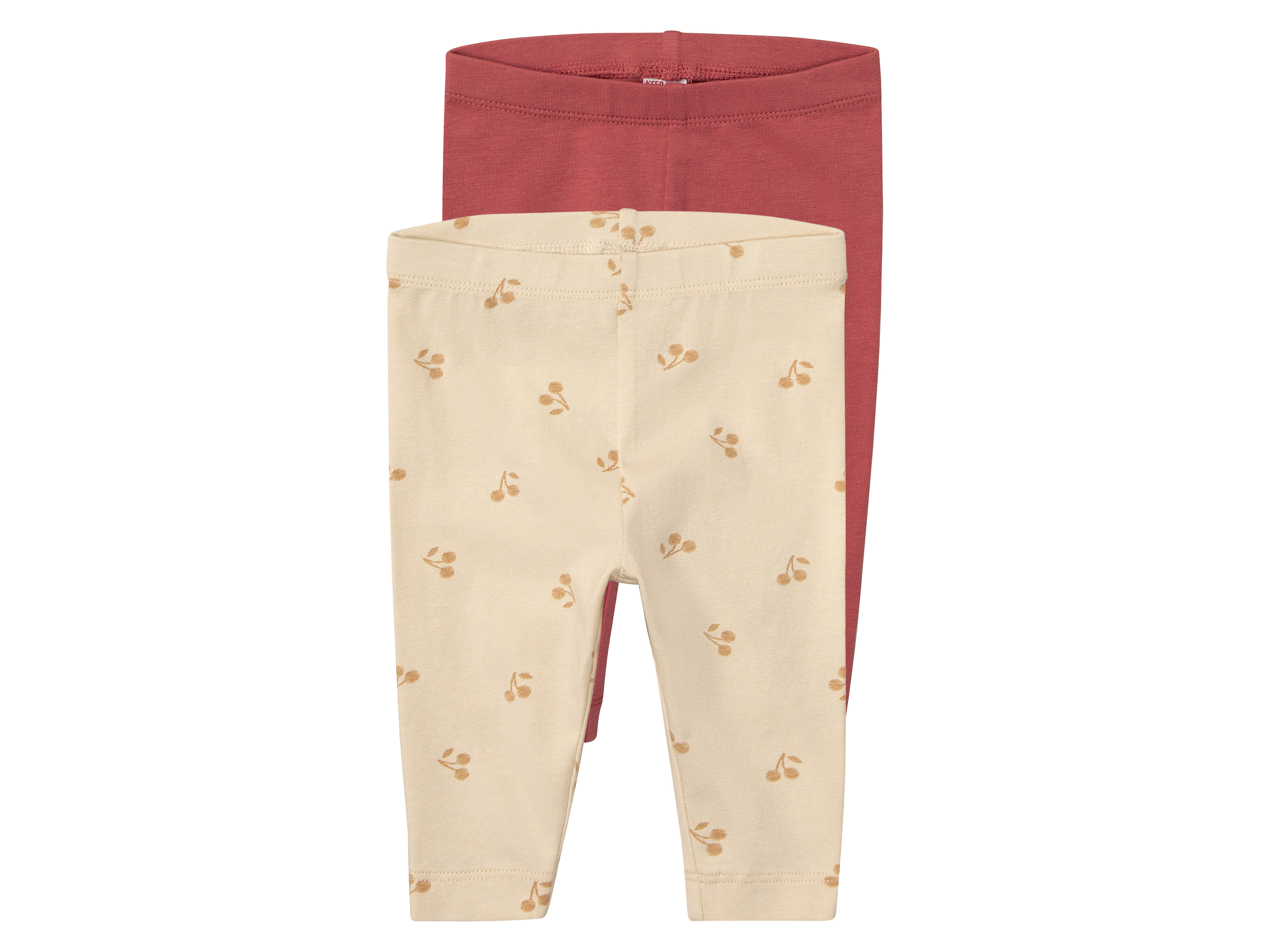 lupilu 2 baby meisjes legging (74/80, beige/roze)