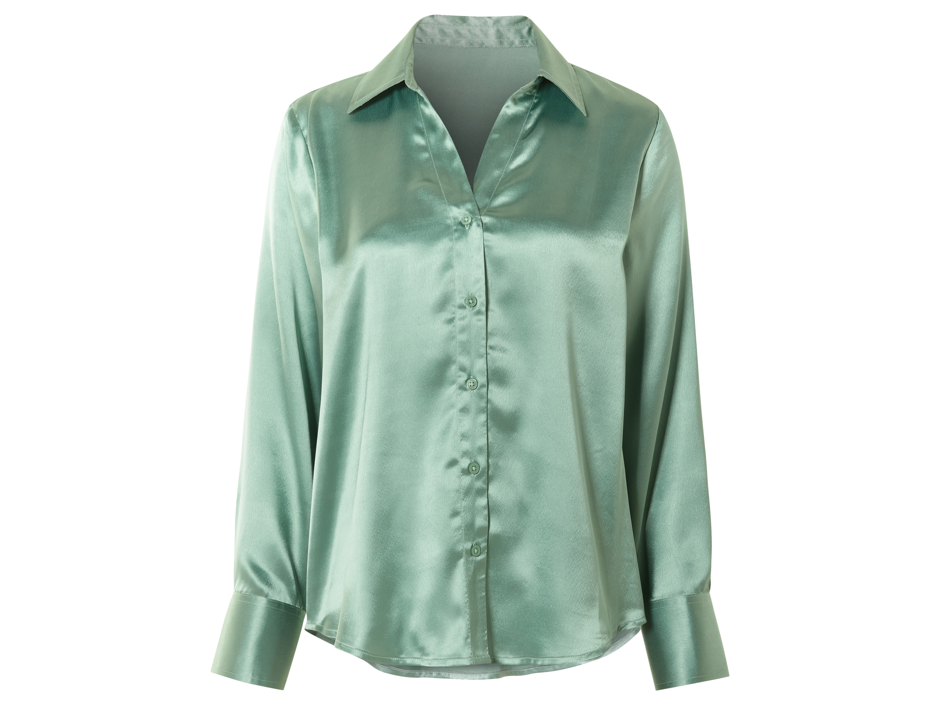 esmara Dames satijnen blouse (44, Groen)