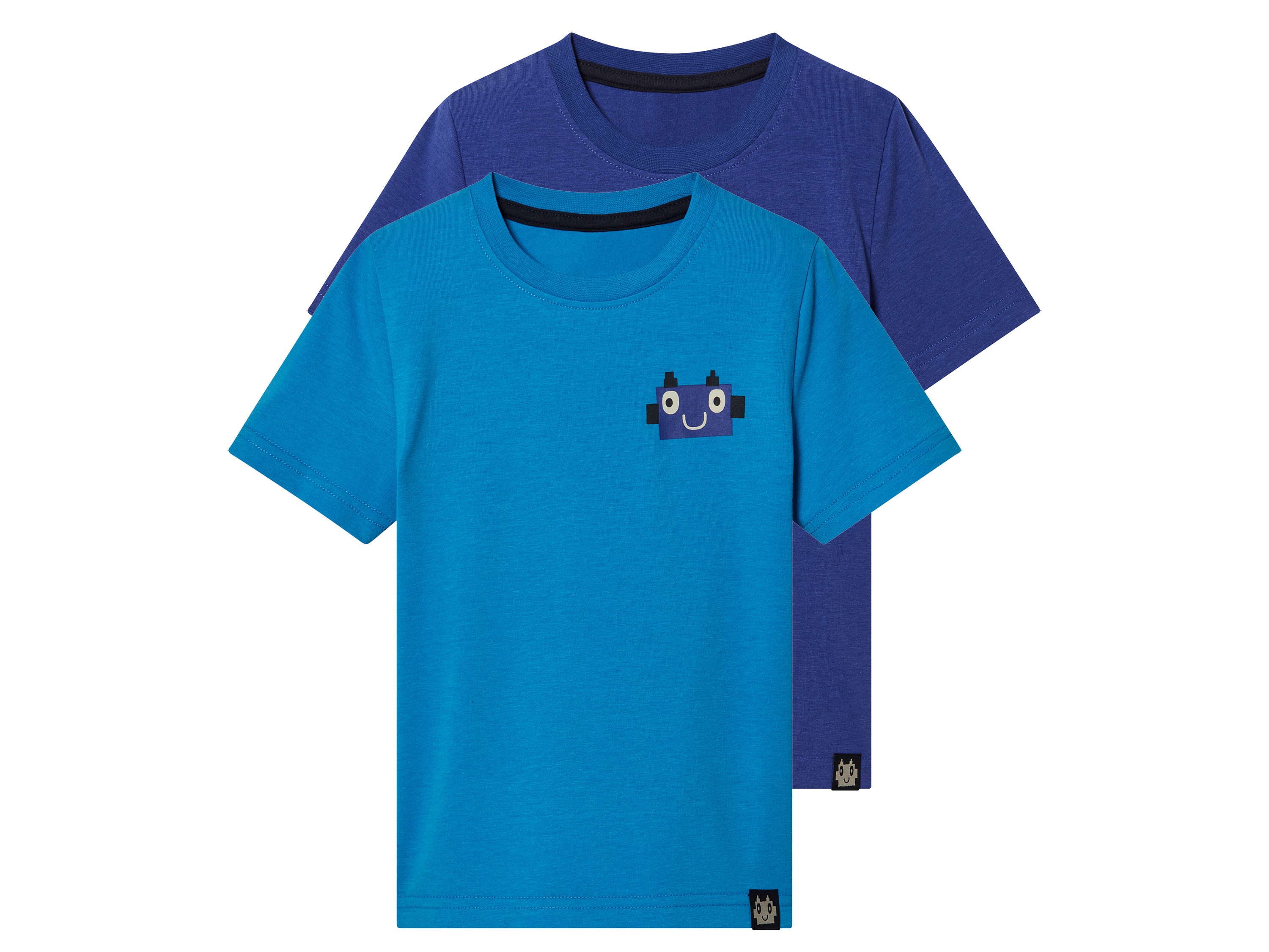 lupilu 2 kindersportshirts (122/128, Blauw)