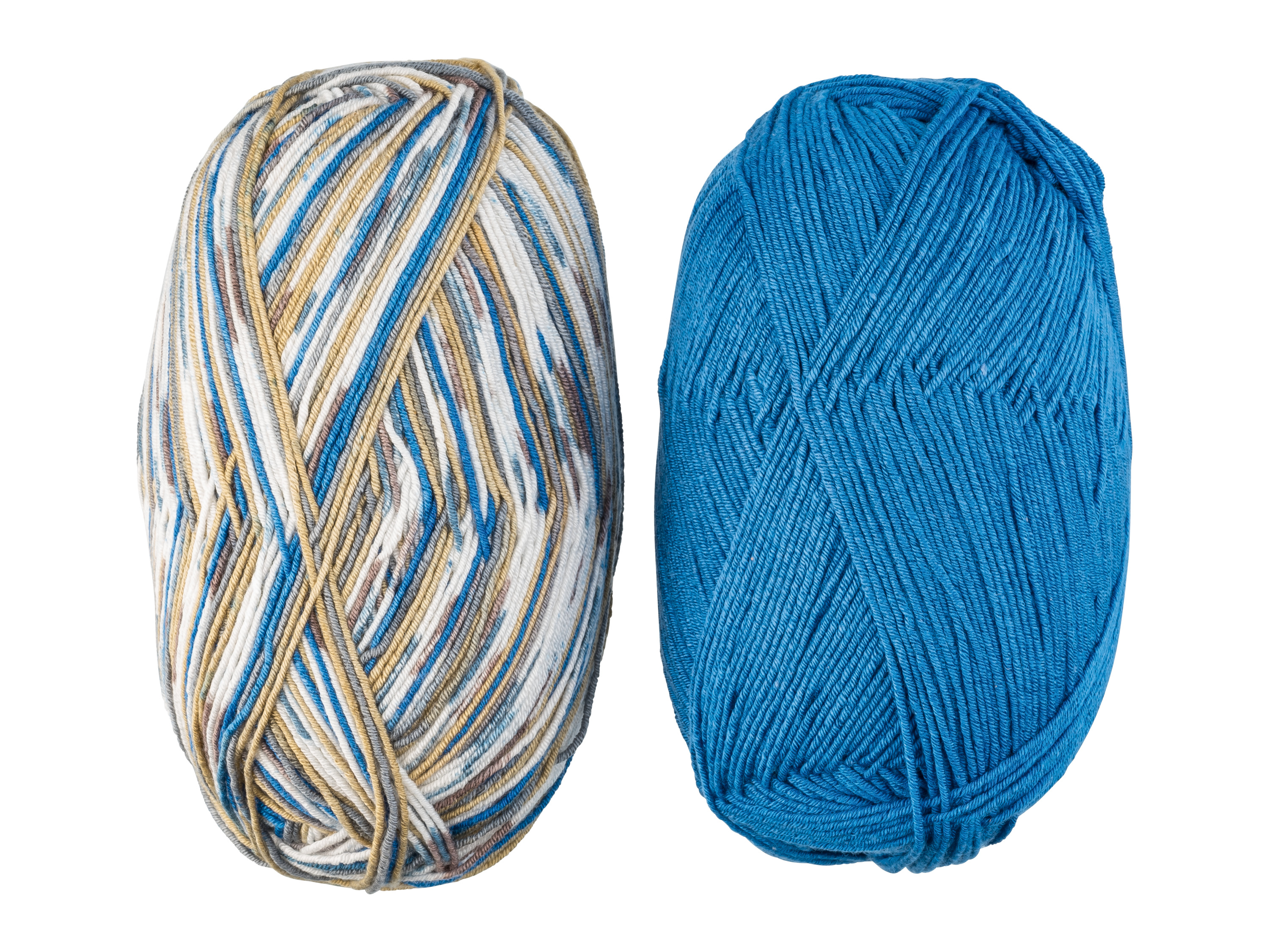 crelando 4-draads sokkenwol (Stretch sokken beige/blauw effen)