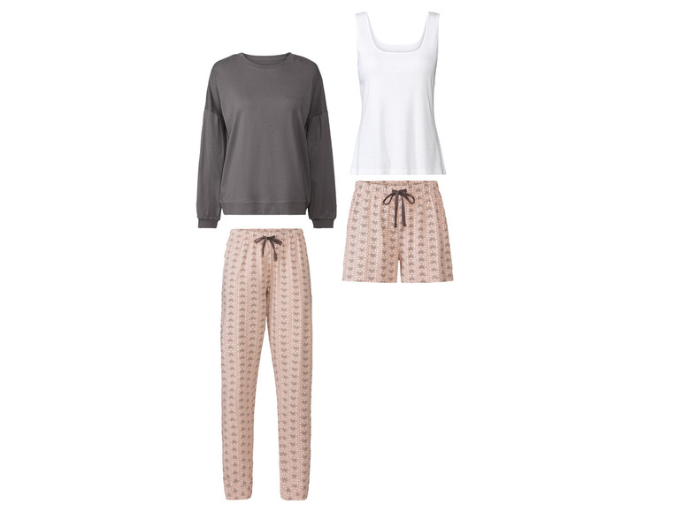 esmara Dames pyjama (XS (32/34), Grijs/roze/wit)