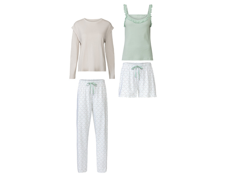 esmara Dames pyjama (XS (32/34), Grijs/mint/wit)