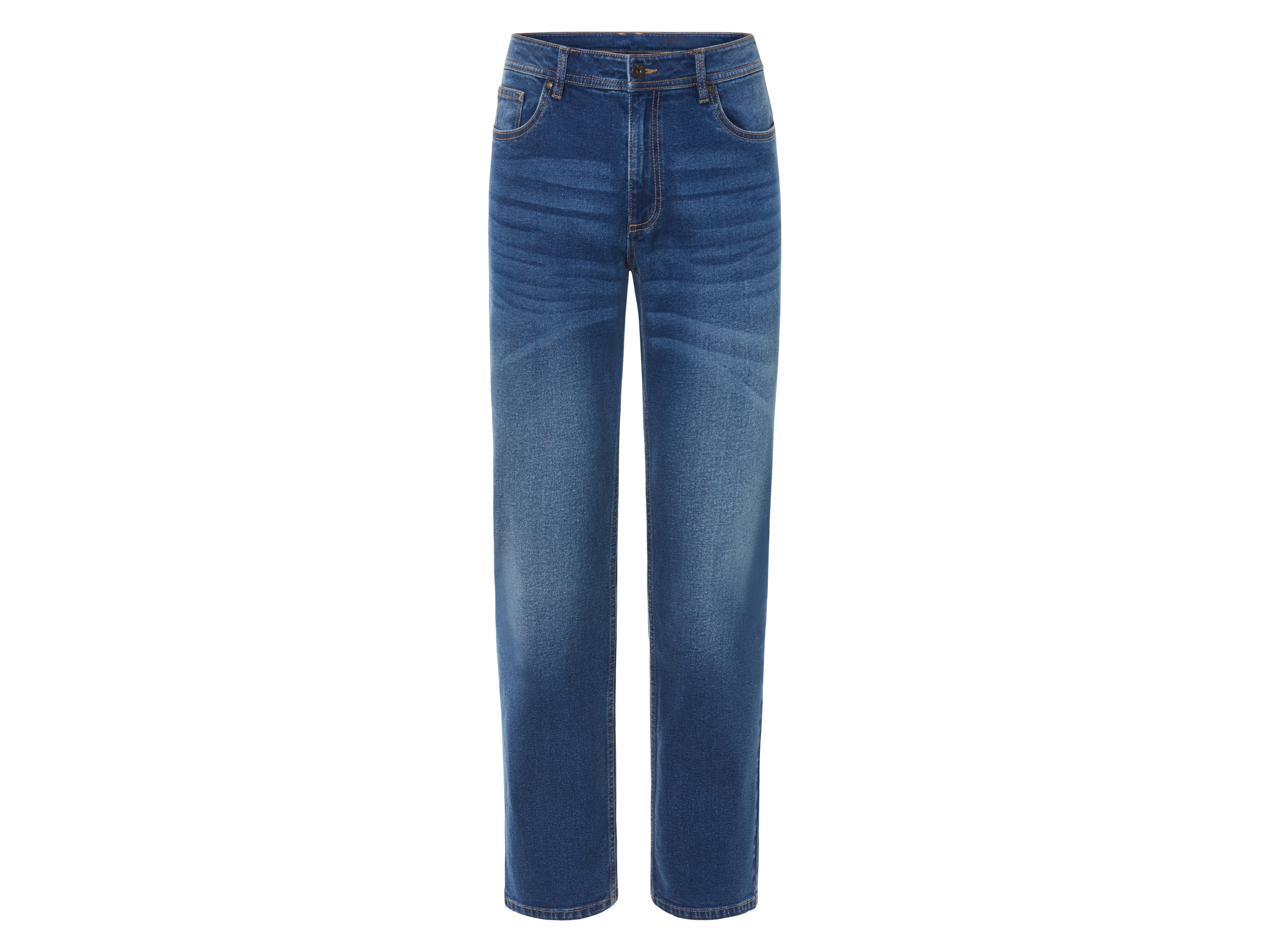 LIVERGY Heren jeans - Straight Fit (50 (34/32), Blauw)