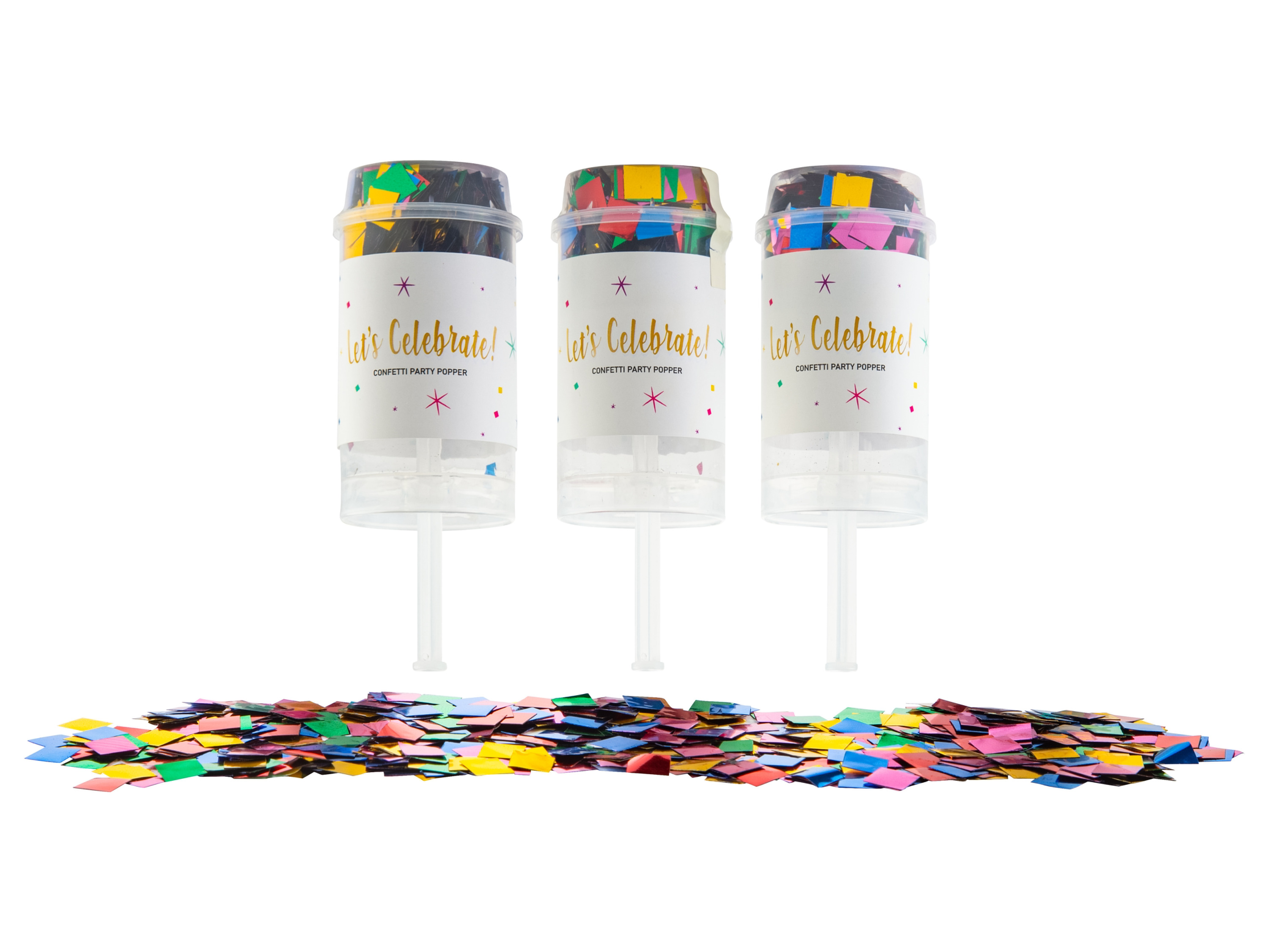 LIVARNO home Confettikanonnen (Push-up confetti popper set)