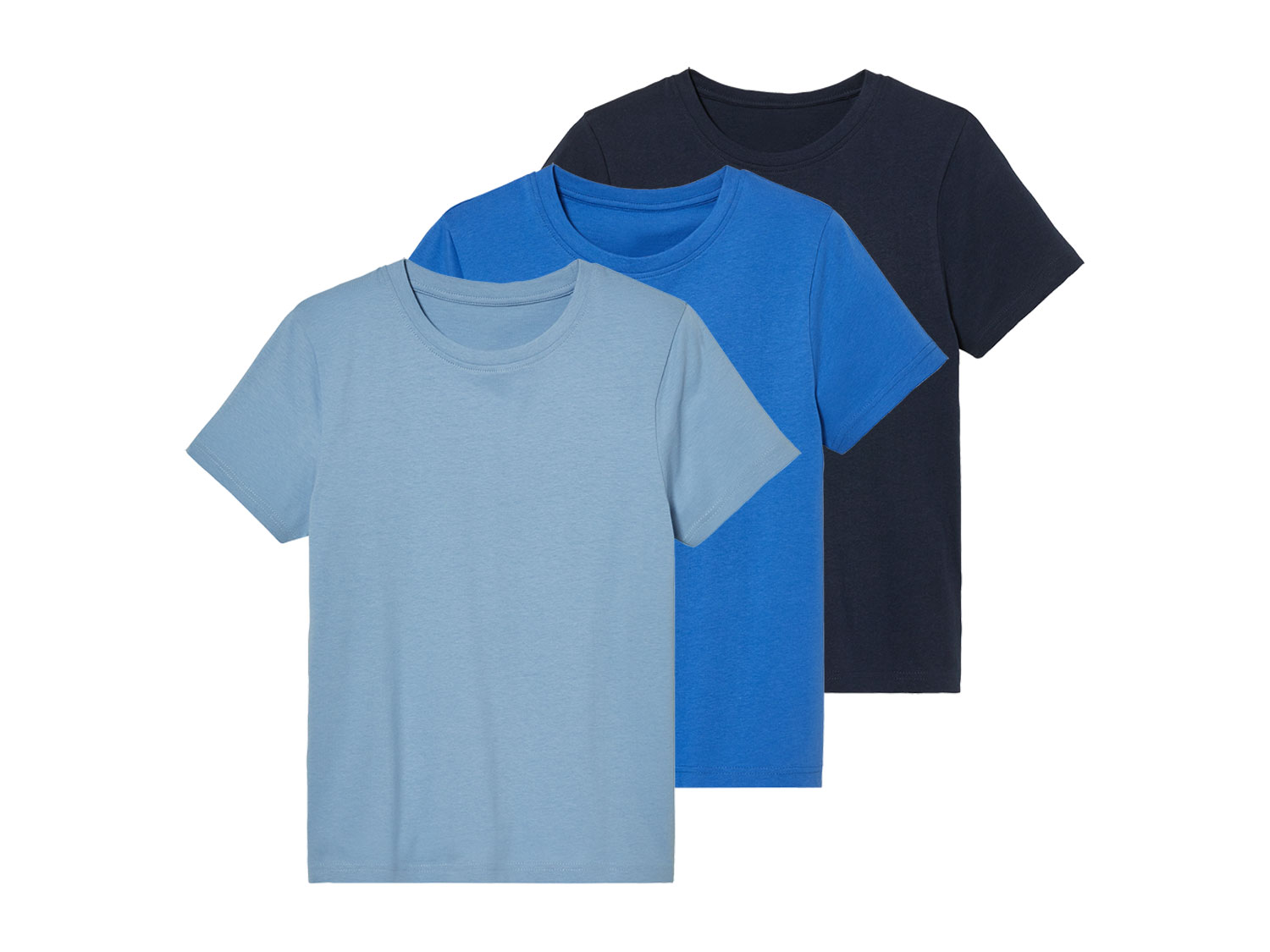pepperts! 3 kinder t-shirts (158/164, Zwart/lichtblauw/blauw)