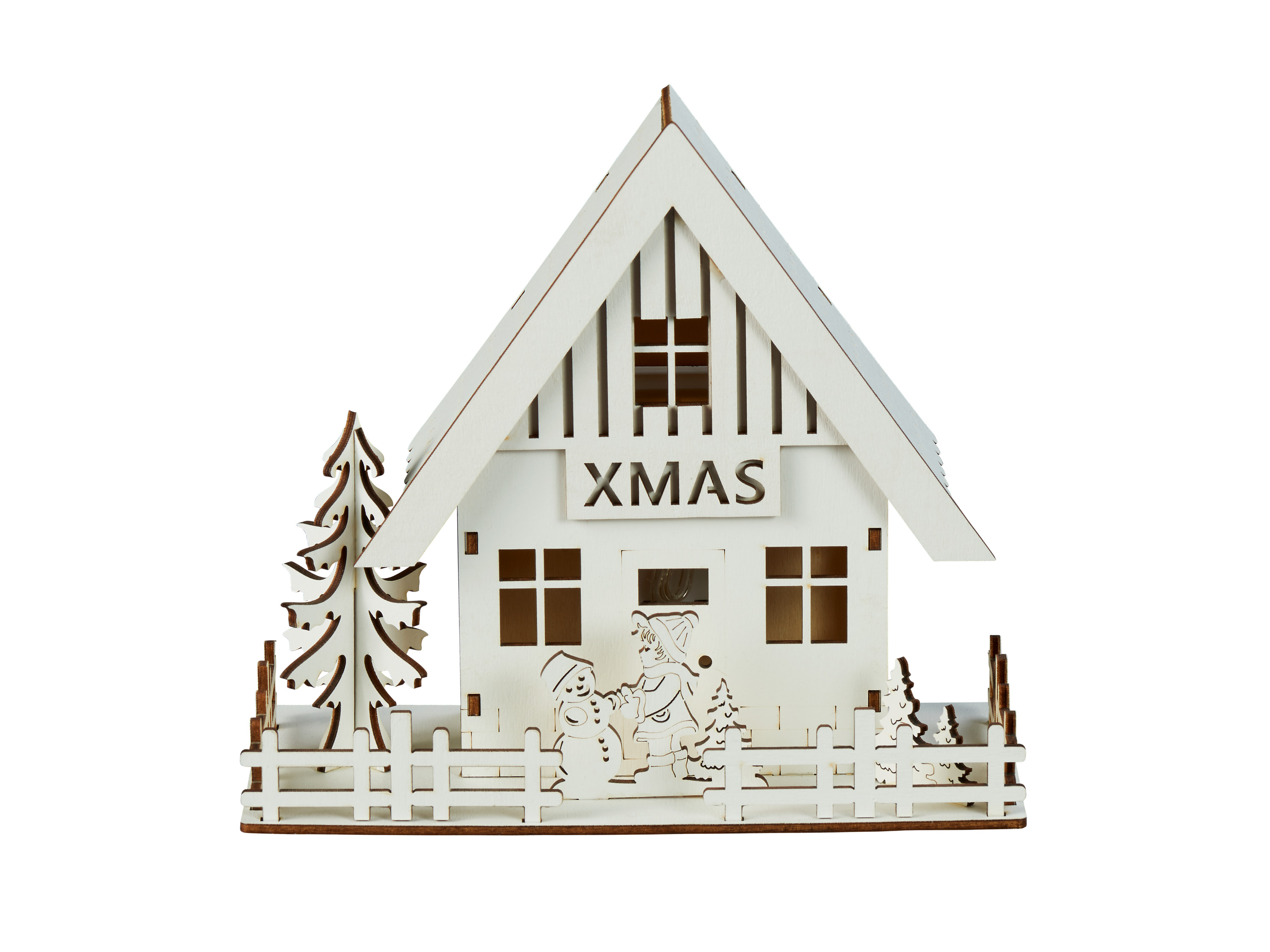 LIVARNO home LED-kerstdorp huisje met figuren (Kersthuis)