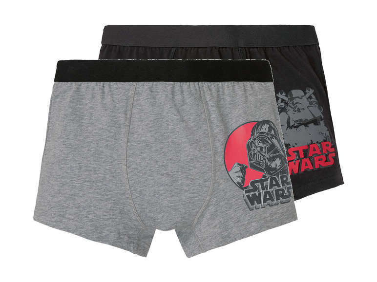 Heren boxers, 2 stuks, met hoog katoenge (L, Star Wars/Zwart)