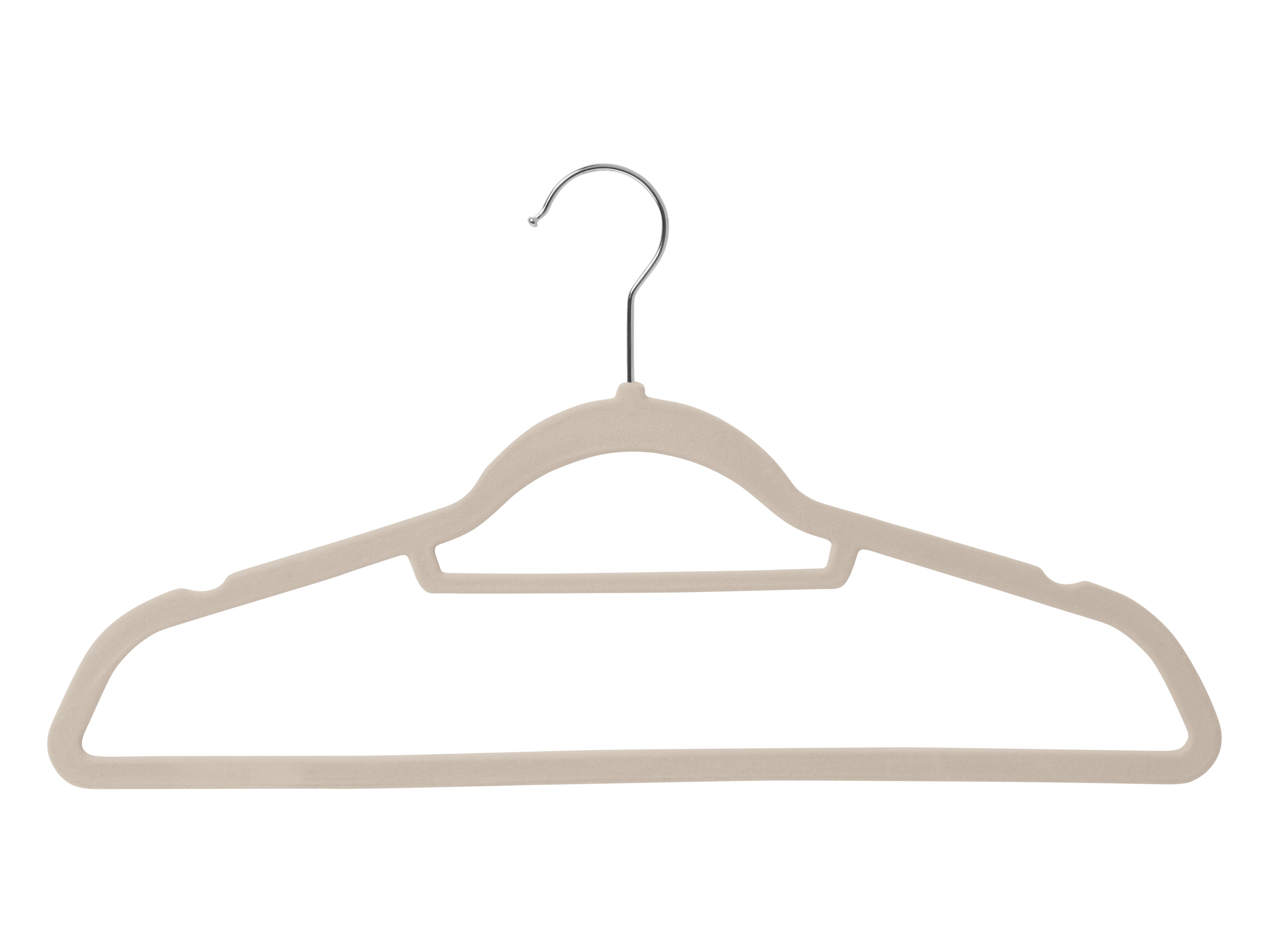 LIVARNO home Textielbeschermende kleerhanger (10 kledinghangers beige)