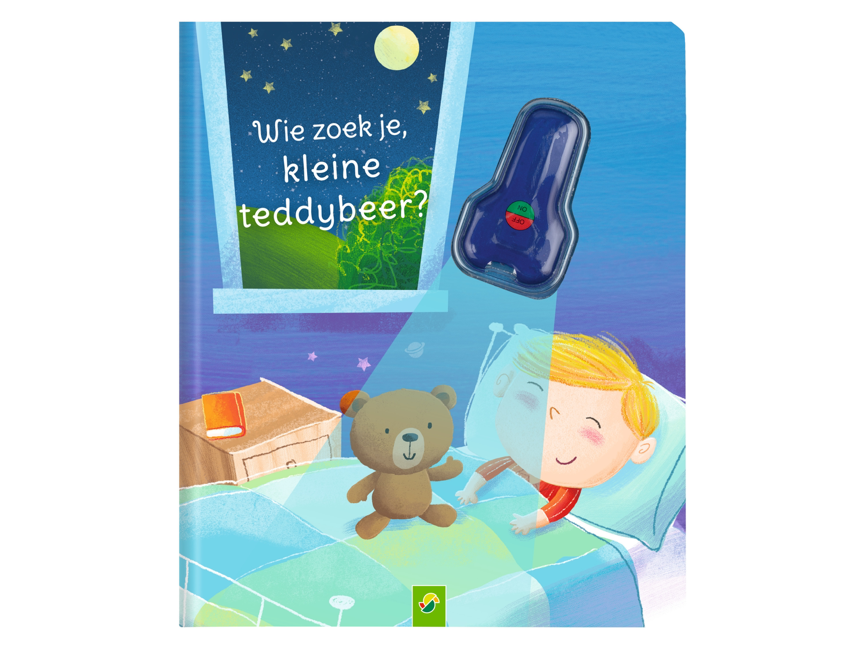 Kinderboek met UV-lamp (Wie zoek je kleine teddybeer?)