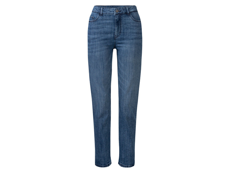 esmara Dames jeans - straight fit (38, kort, Donkerblauw)