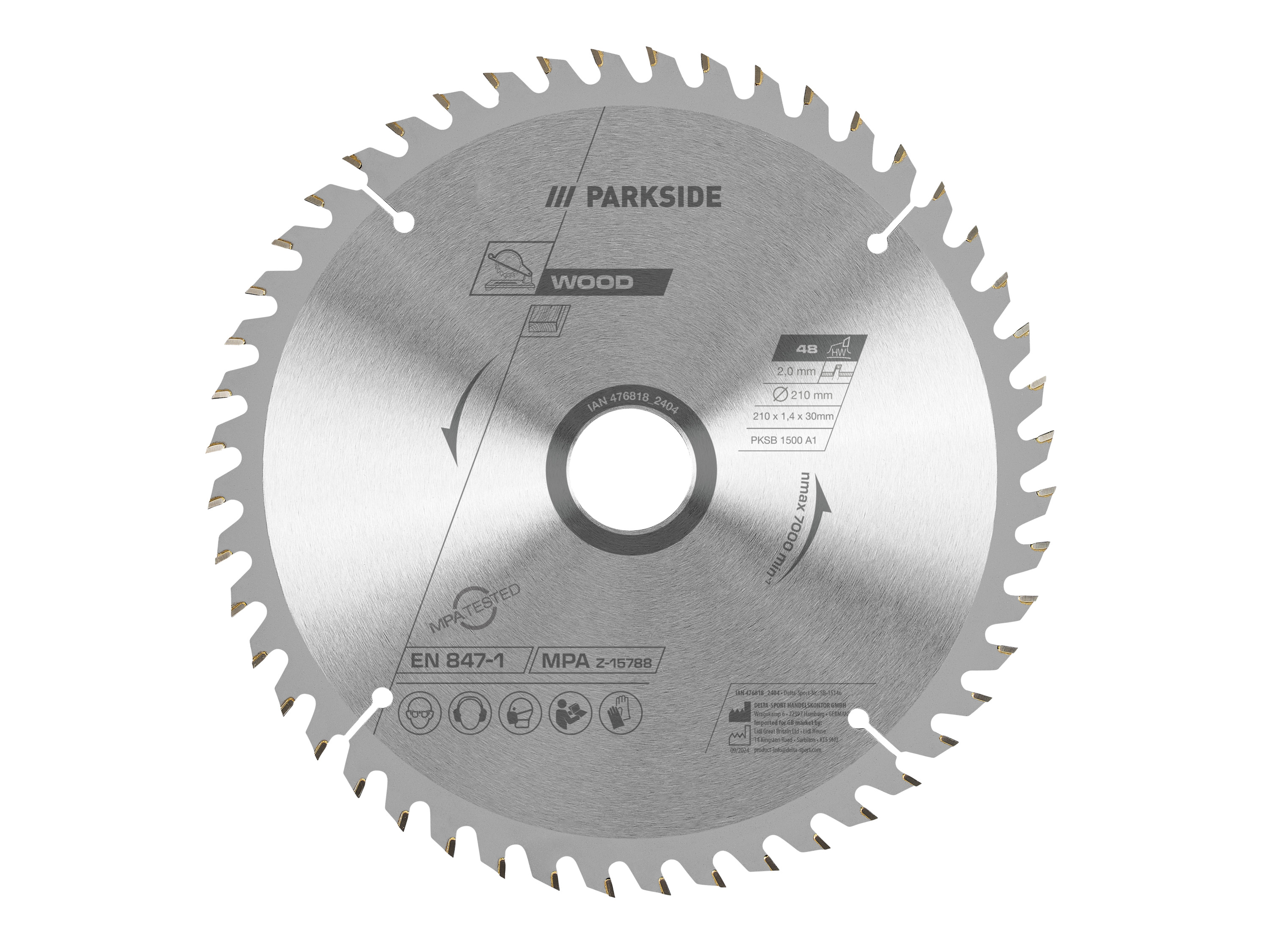 PARKSIDE Cirkelzaagbladen Ø 210 mm (210 mm hout 48 tanden)