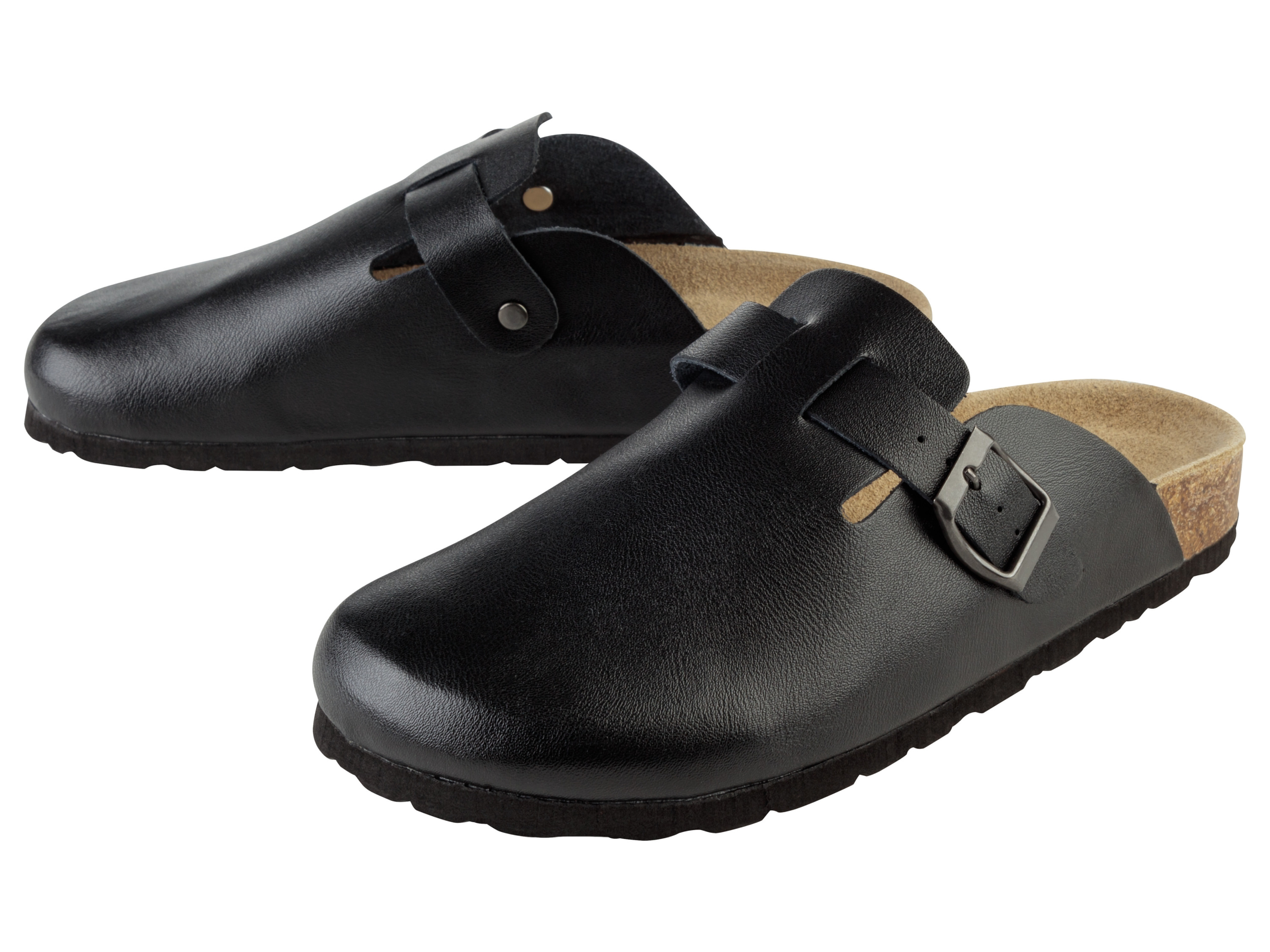 Leren clogs (39, Zwart)