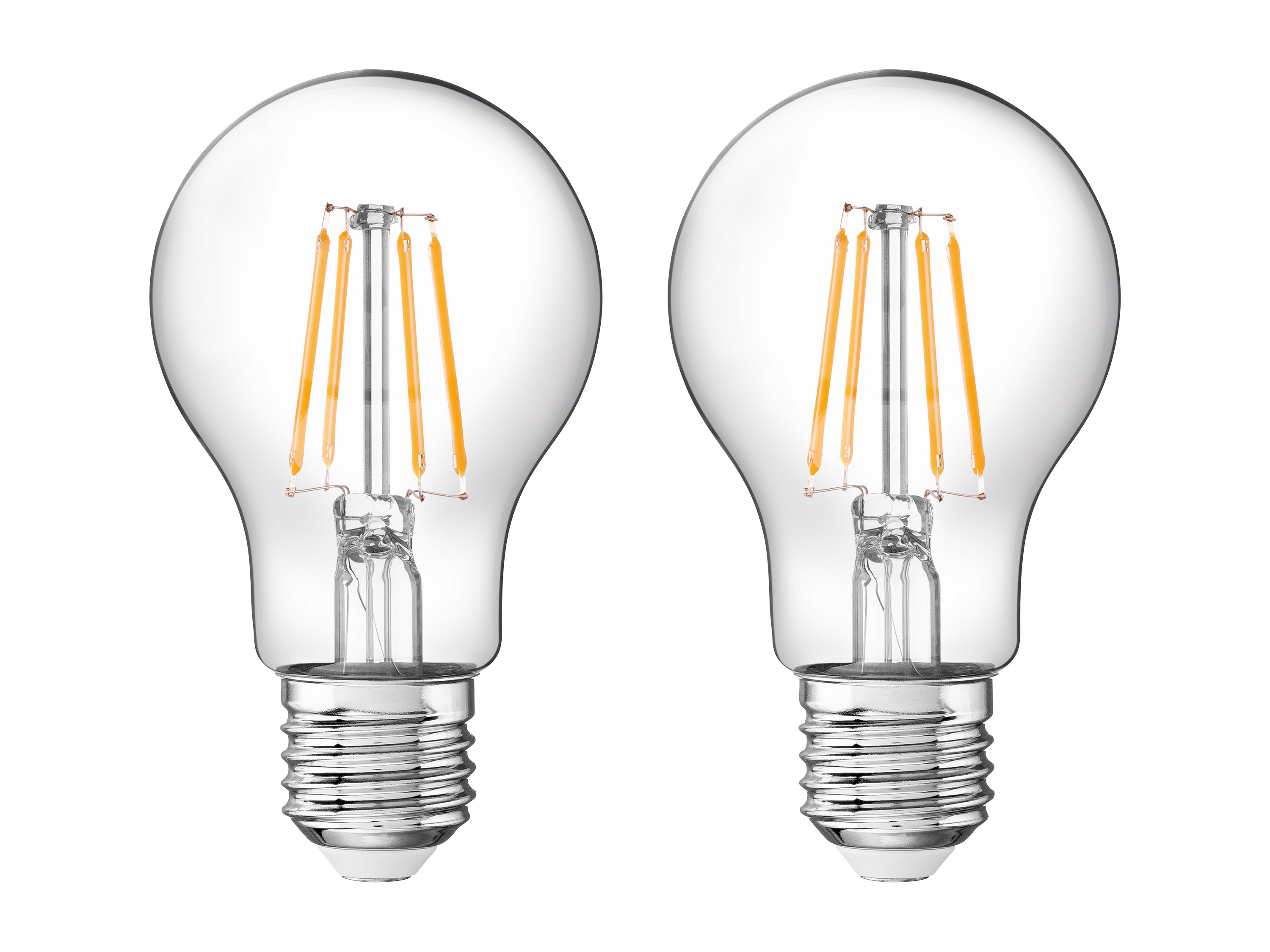 LIVARNO home LED-filament lamp (Kogel E27 4,2W, set van 2)