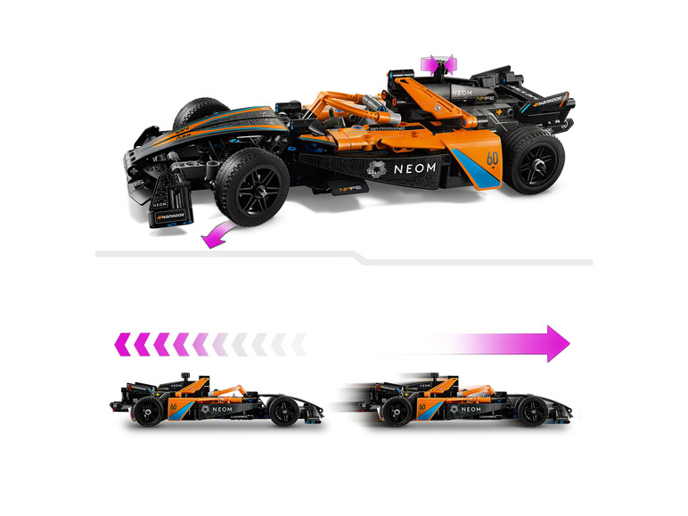 Ga naar volledige schermweergave: LEGO® Technic NEOM McLaren Formula E racewagen 42169 - afbeelding 4