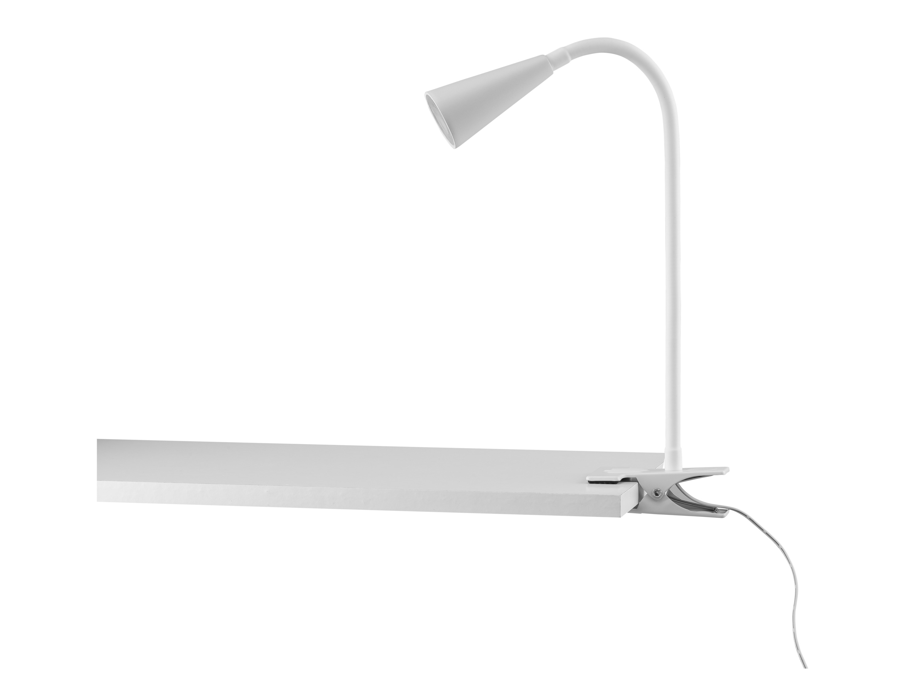 LIVARNO home LED-klemlamp met flexibele arm (Clip-lamp, Wit)