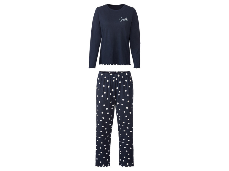 esmara Dames pyjama (M (40/42), Marineblauw bloemen)