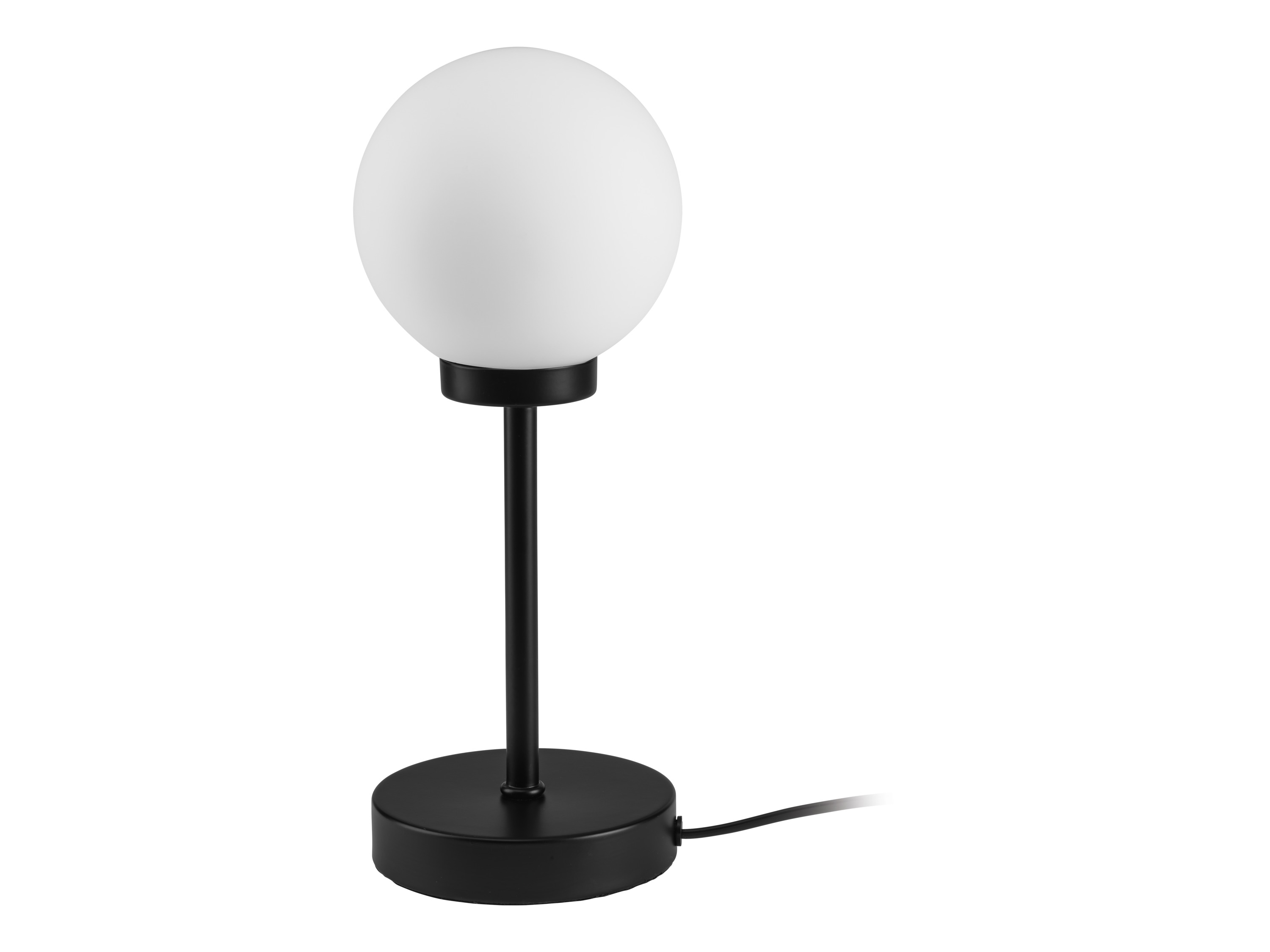 LIVARNO home LED-tafellamp (Grote zwarte glazen bol)