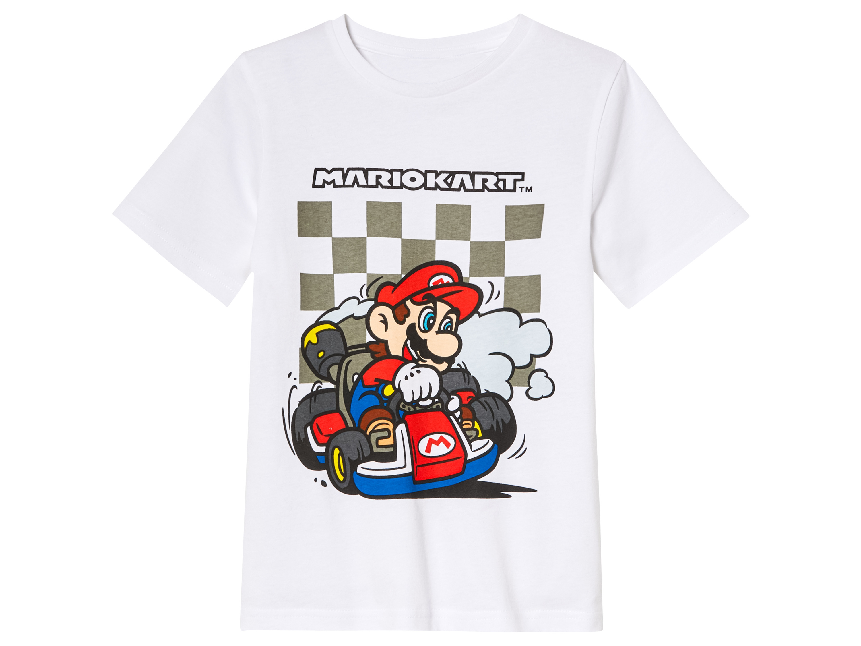 Super Mario Brothers Jongens T-shirt (110/116, Wit)