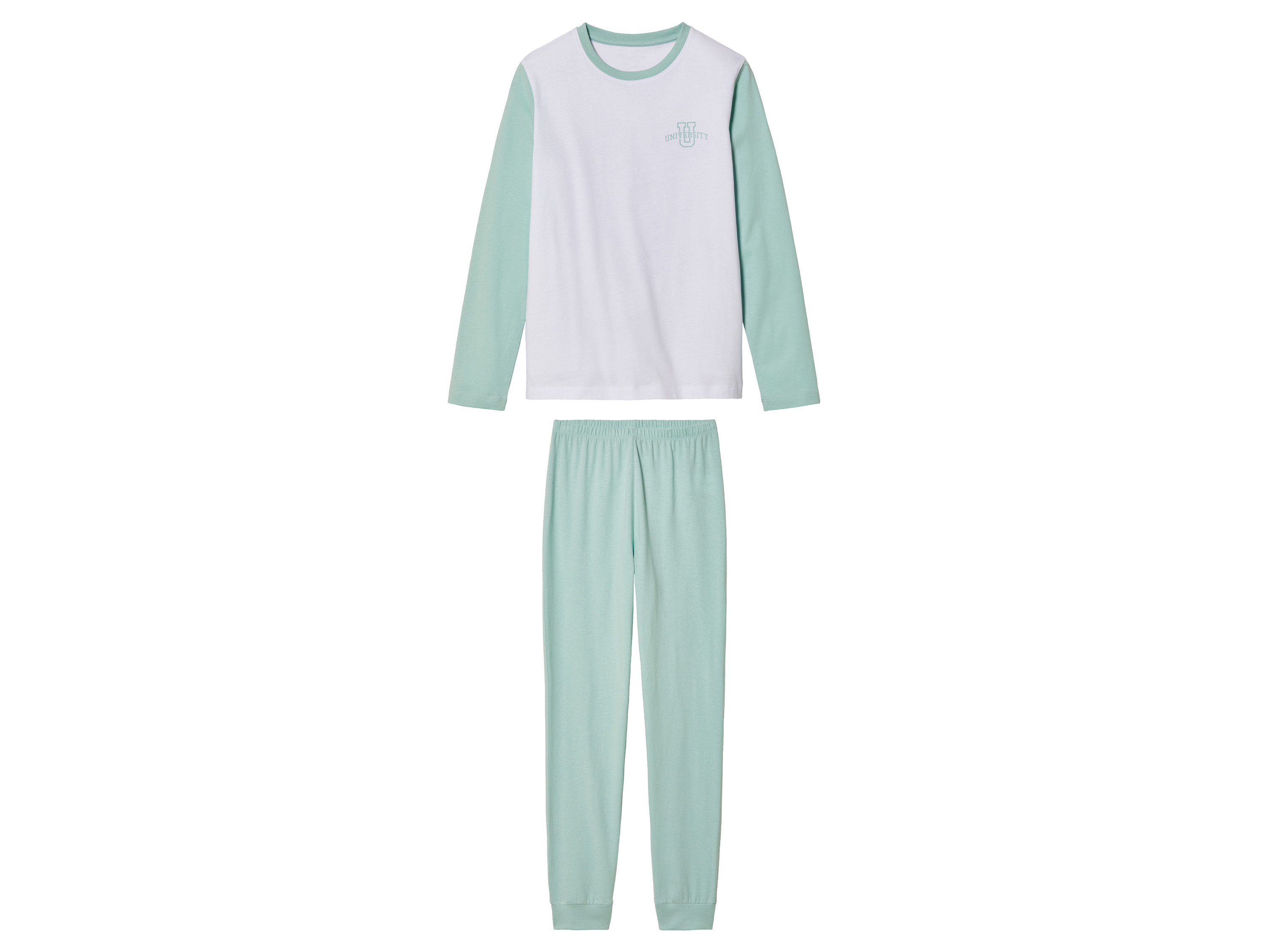 pepperts! Kinderpyjama (146/152, Wit/groen)