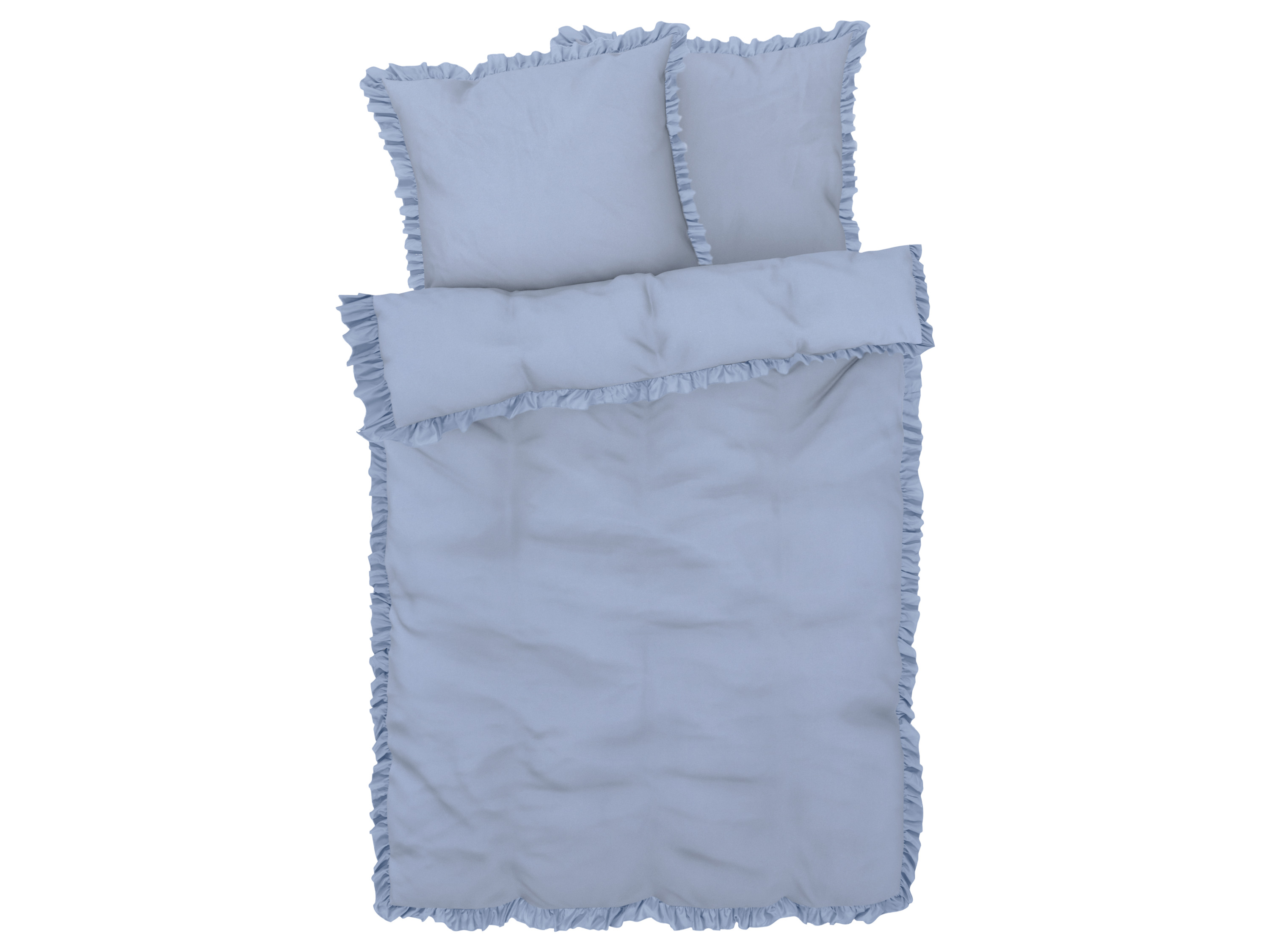 LIVARNO home Microvezel satijnen dekbedovertrek 240 x 220 cm (Blauw)