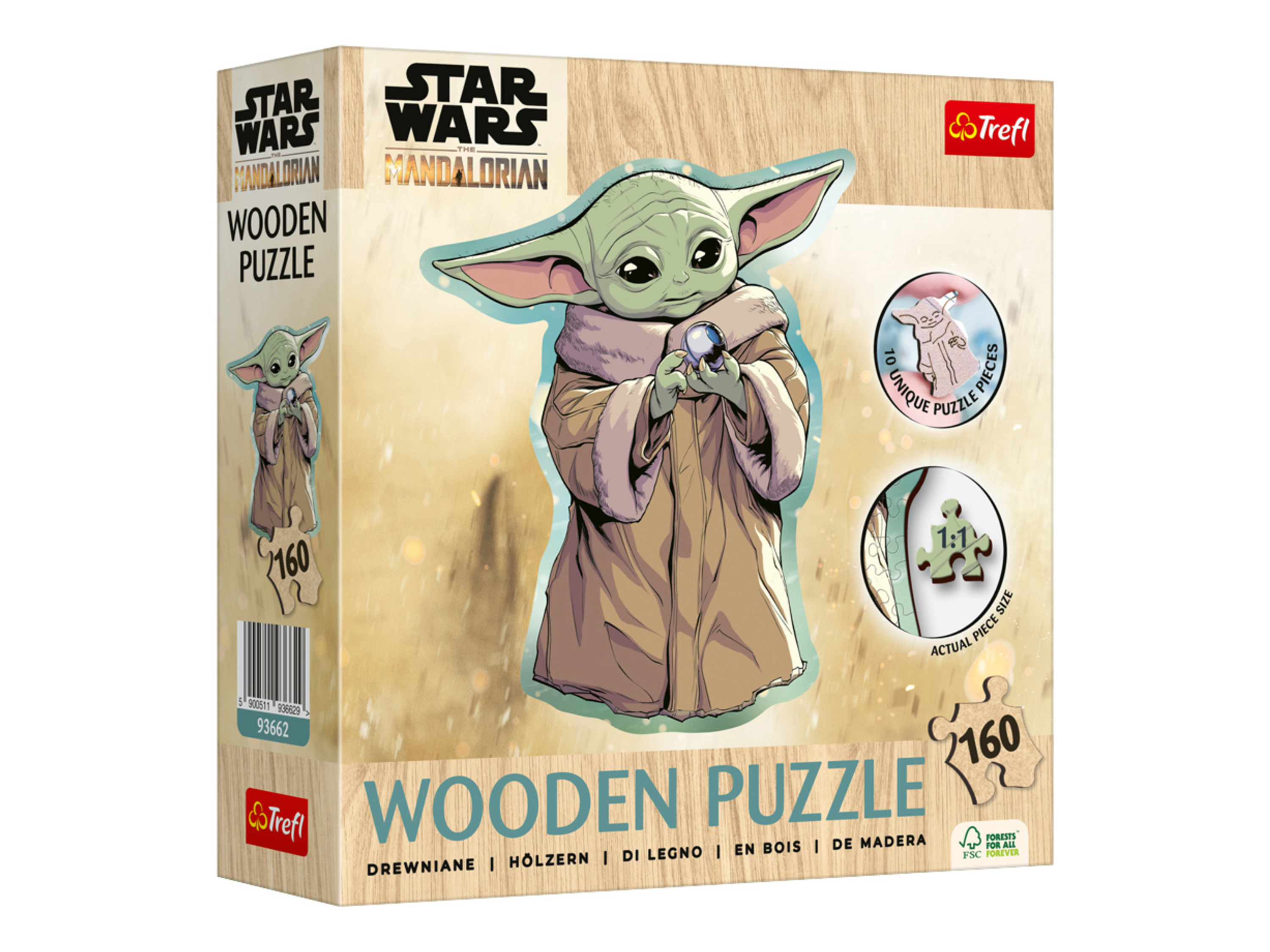 Trefl Houten puzzel 160 of 50 stukjes (Star Wars Mandaloriaan)