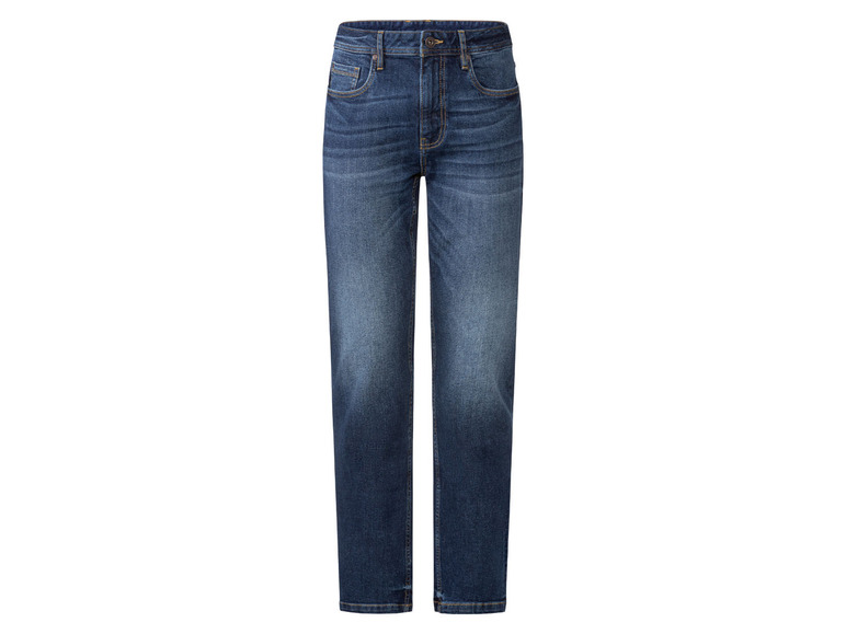 Heren jeans straight fit (50 (34/30), Donkerblauw)