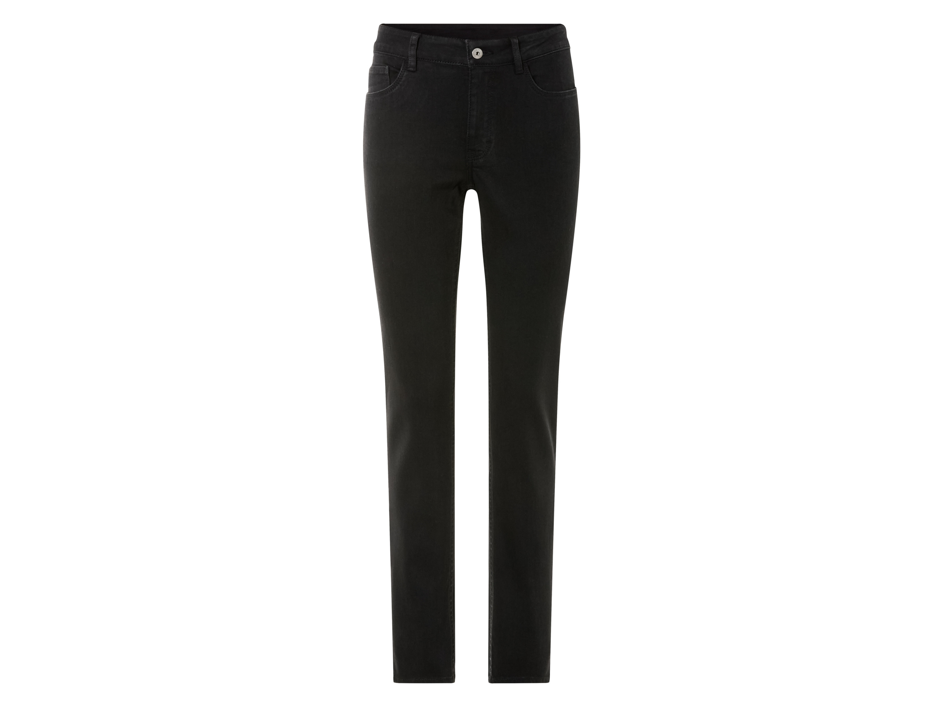 esmara Dames Jeans - slim fit (46 (lange lengte), Zwart)