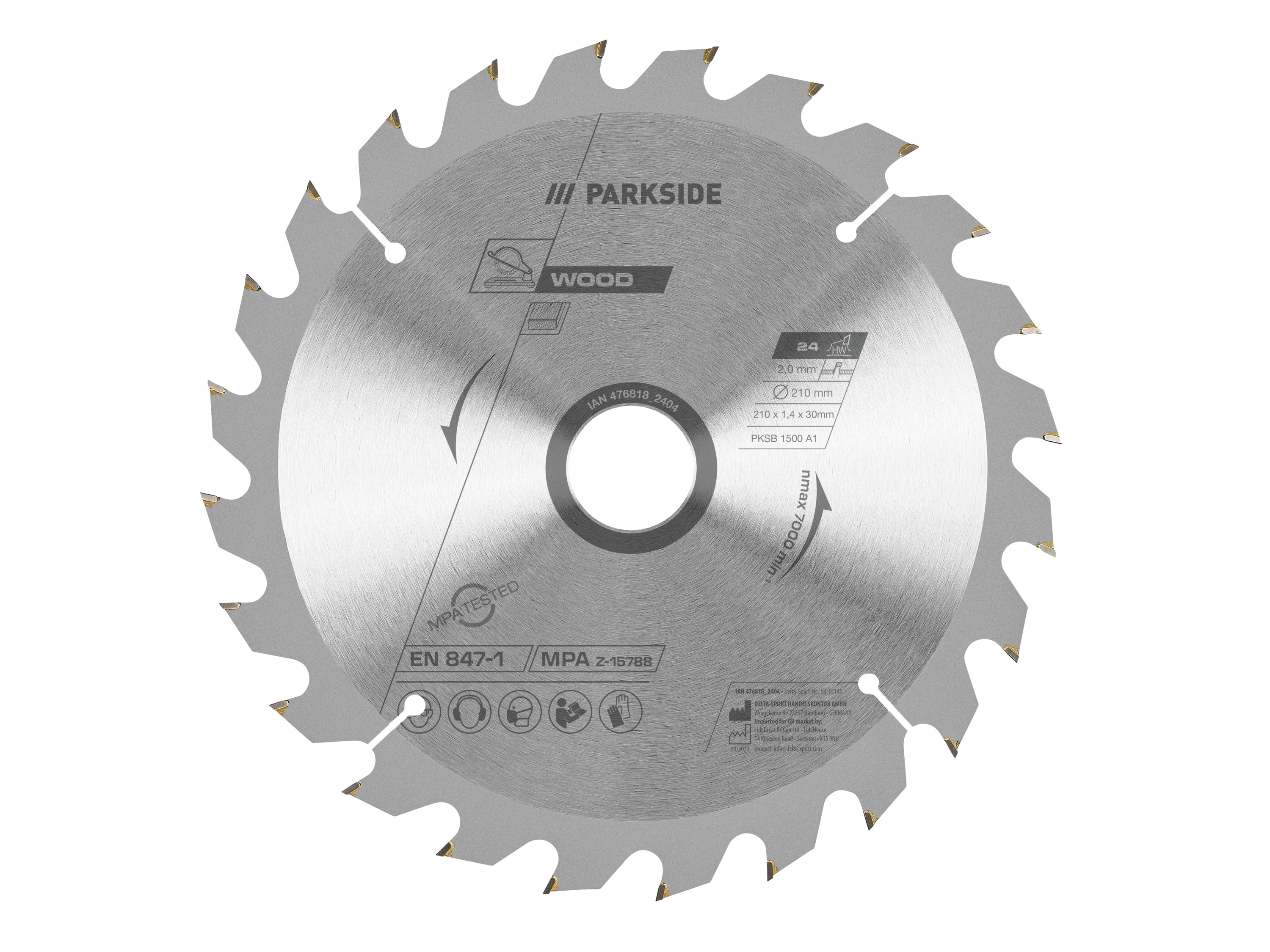 PARKSIDE Cirkelzaagbladen Ø 210 mm (210 mm hout 24 tanden)