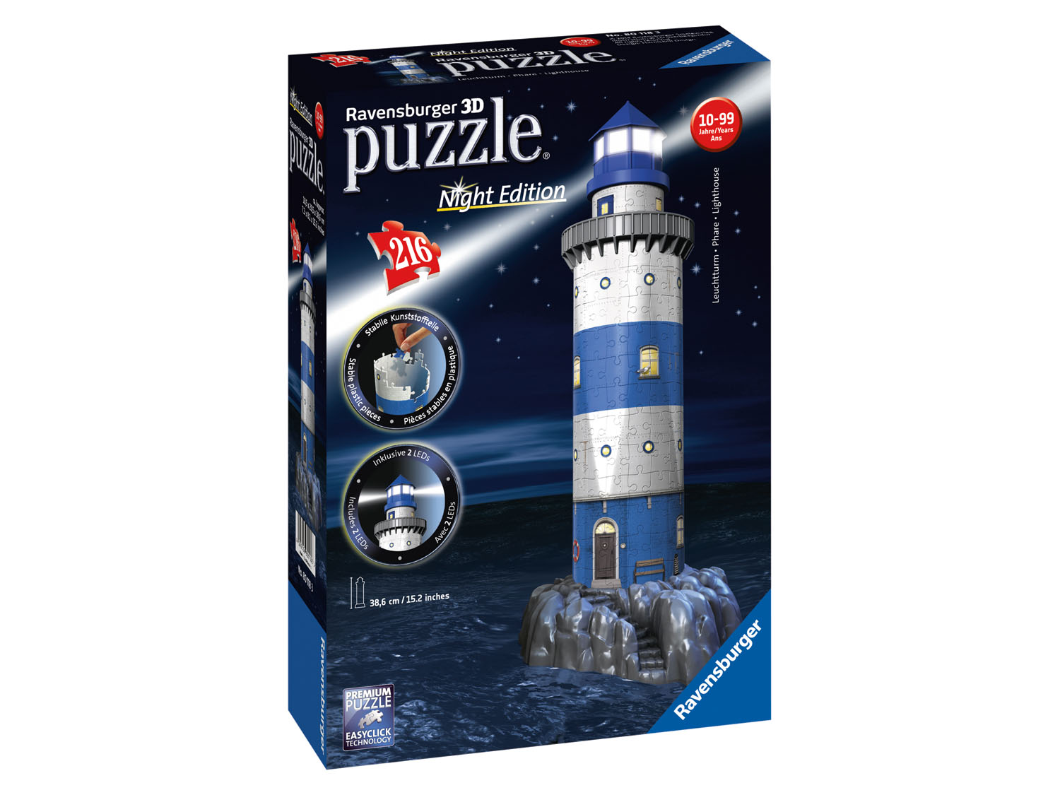 Ravensburger 3D-puzzel met LED-verlichting (Vuurtoren)