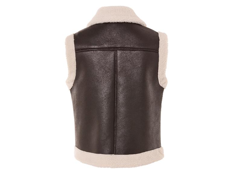 Ga naar volledige schermweergave: esmara® Dames bikervest met imitatiebont - afbeelding 5