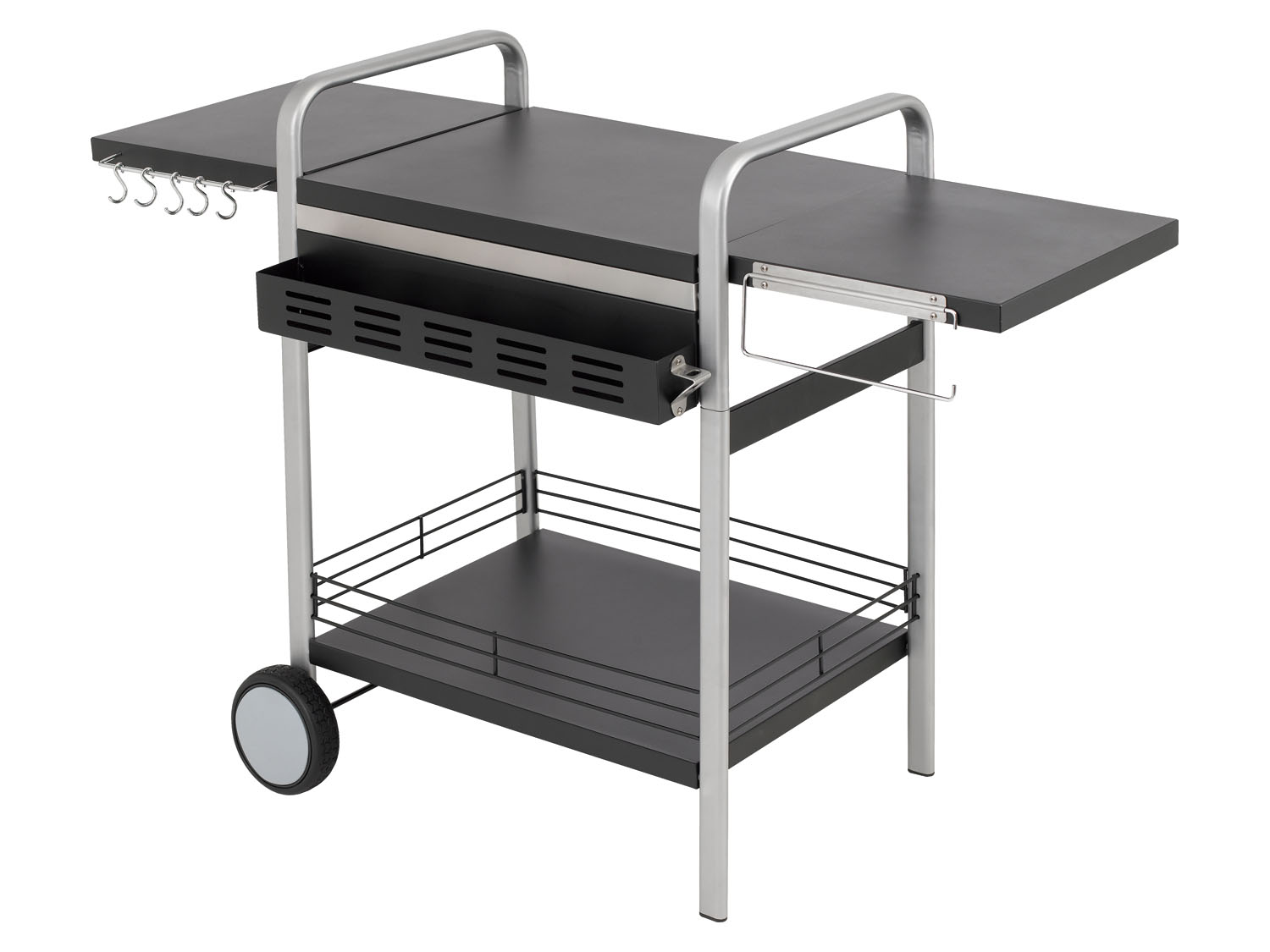 tepro Garten Universal BBQ-Tisch Barbecuerooster Tafel Zwart, Zilver (mat)