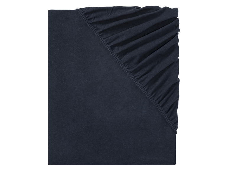 LIVARNO home Katoenen hoeslaken 180-200 x 200 cm (Marineblauw)