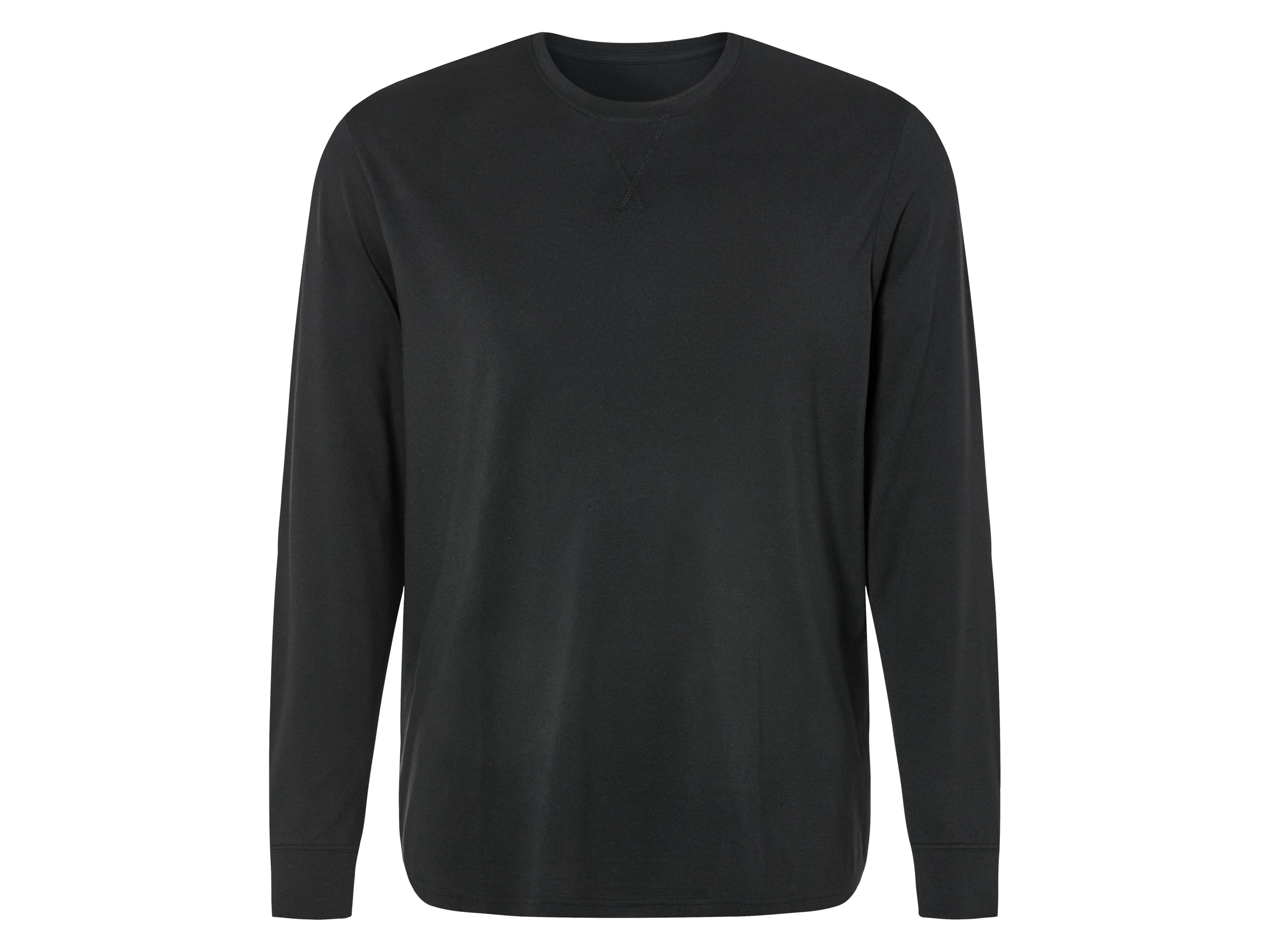 LIVERGY Heren Thermo longsleeve met ronde hals (XXXXL (68/70), Zwart)