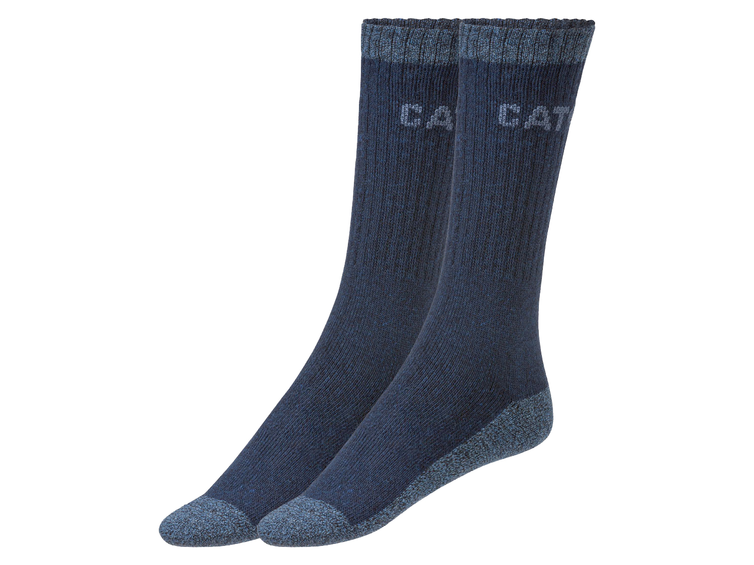 Caterpillar Heren Thermo Werksokken 2 paar (Marineblauw, 47-50)